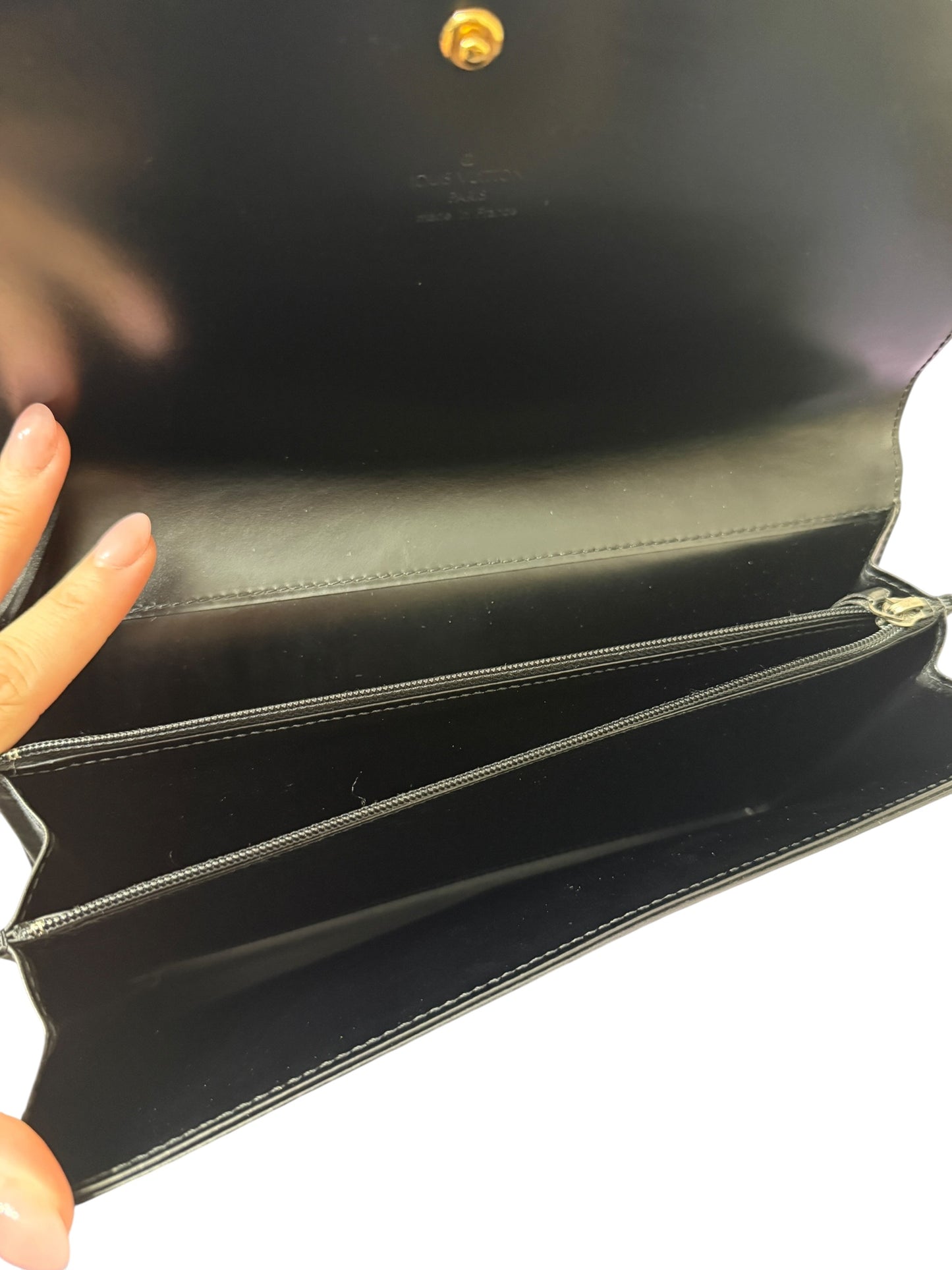 Louis Vuitton Rare Black Epi Leather Clutch MI0976