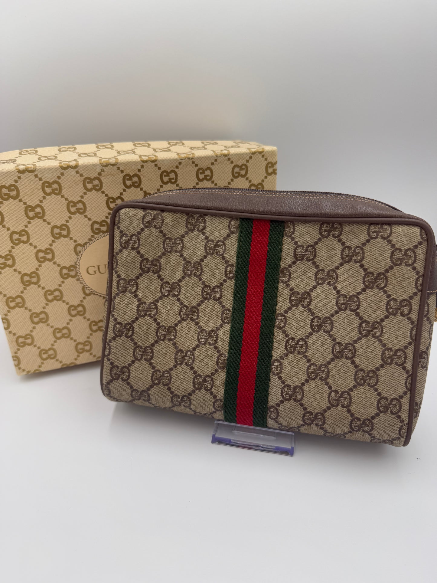 Gucci Supreme Sherry Zippered Toiletry Bag