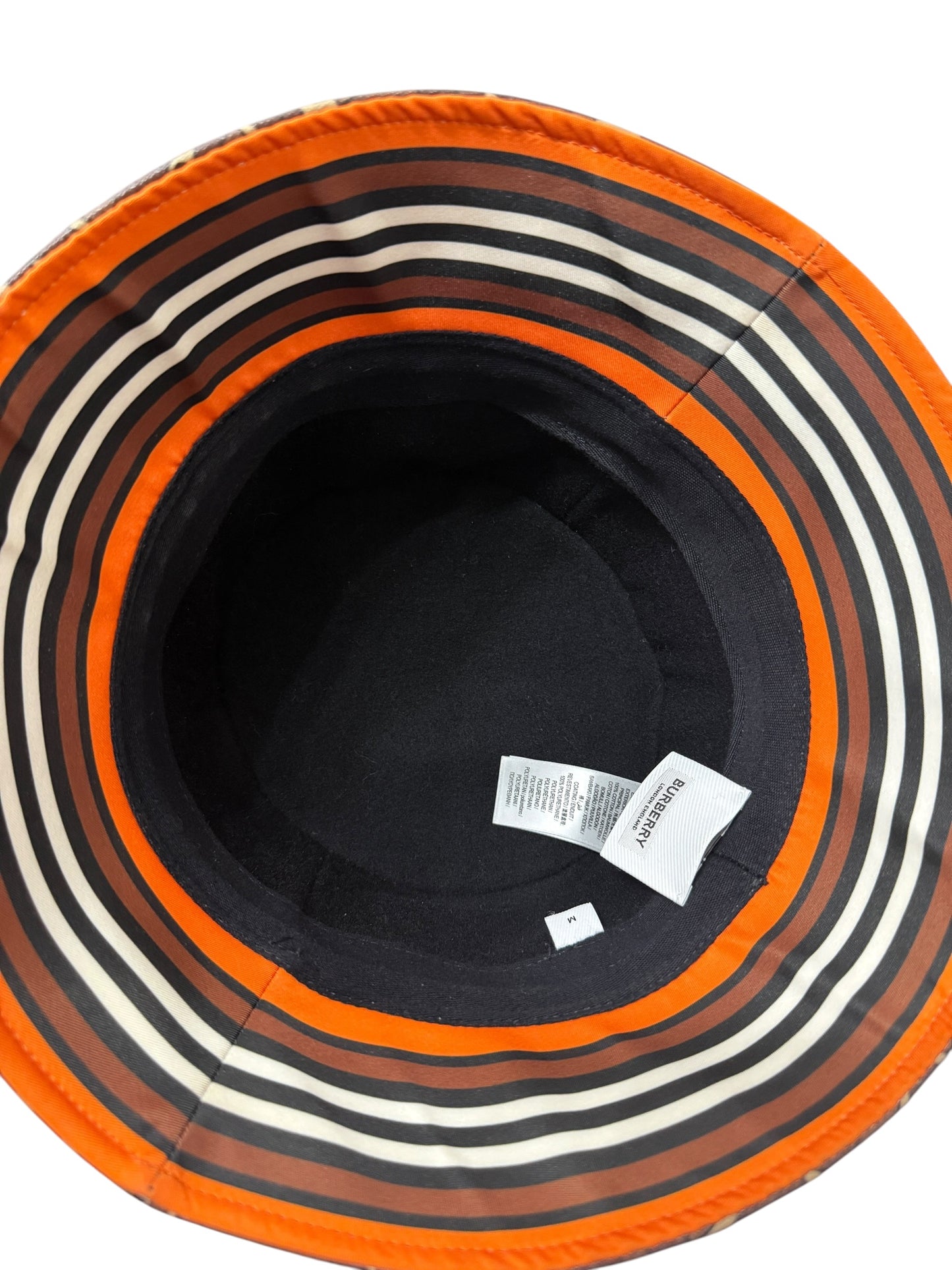 Burberry Monogram Print Bucket Hat Size Medium