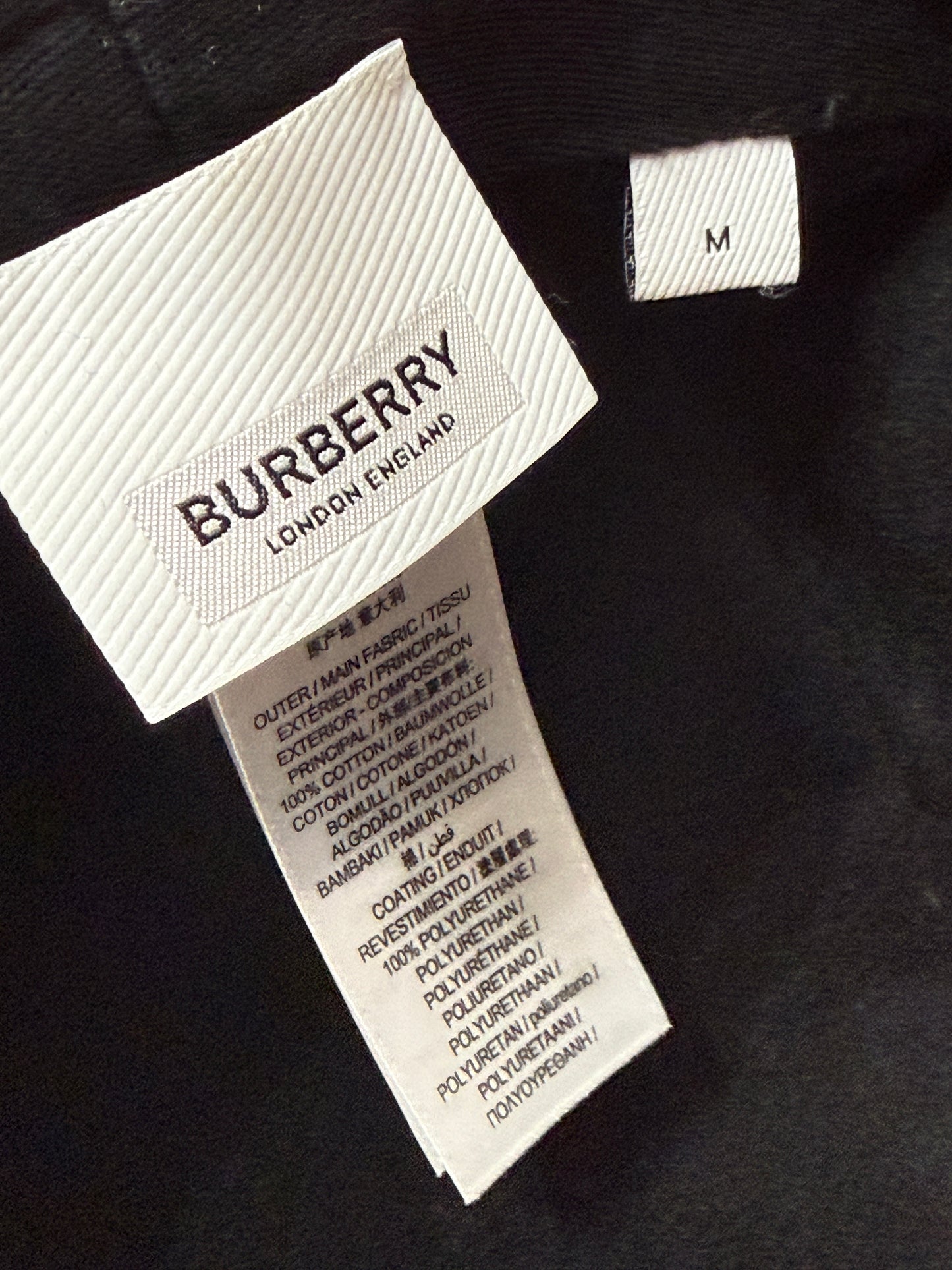 Burberry Monogram Print Bucket Hat Size Medium
