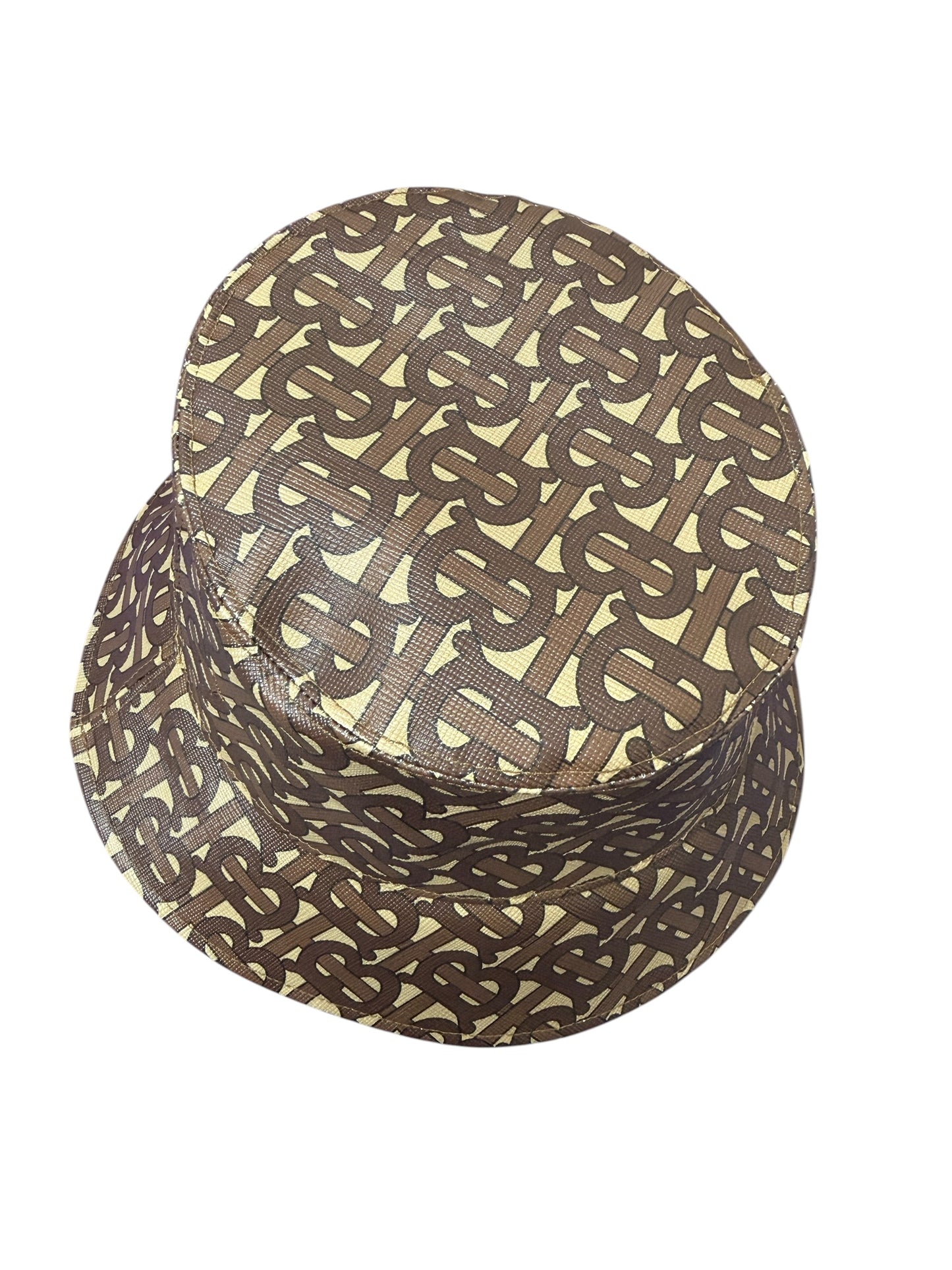 Burberry Monogram Print Bucket Hat Size Medium