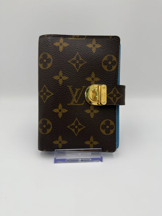 Louis Vuitton Monogram Coated Canvas Koala Agenda PM Blue Interior CA0075