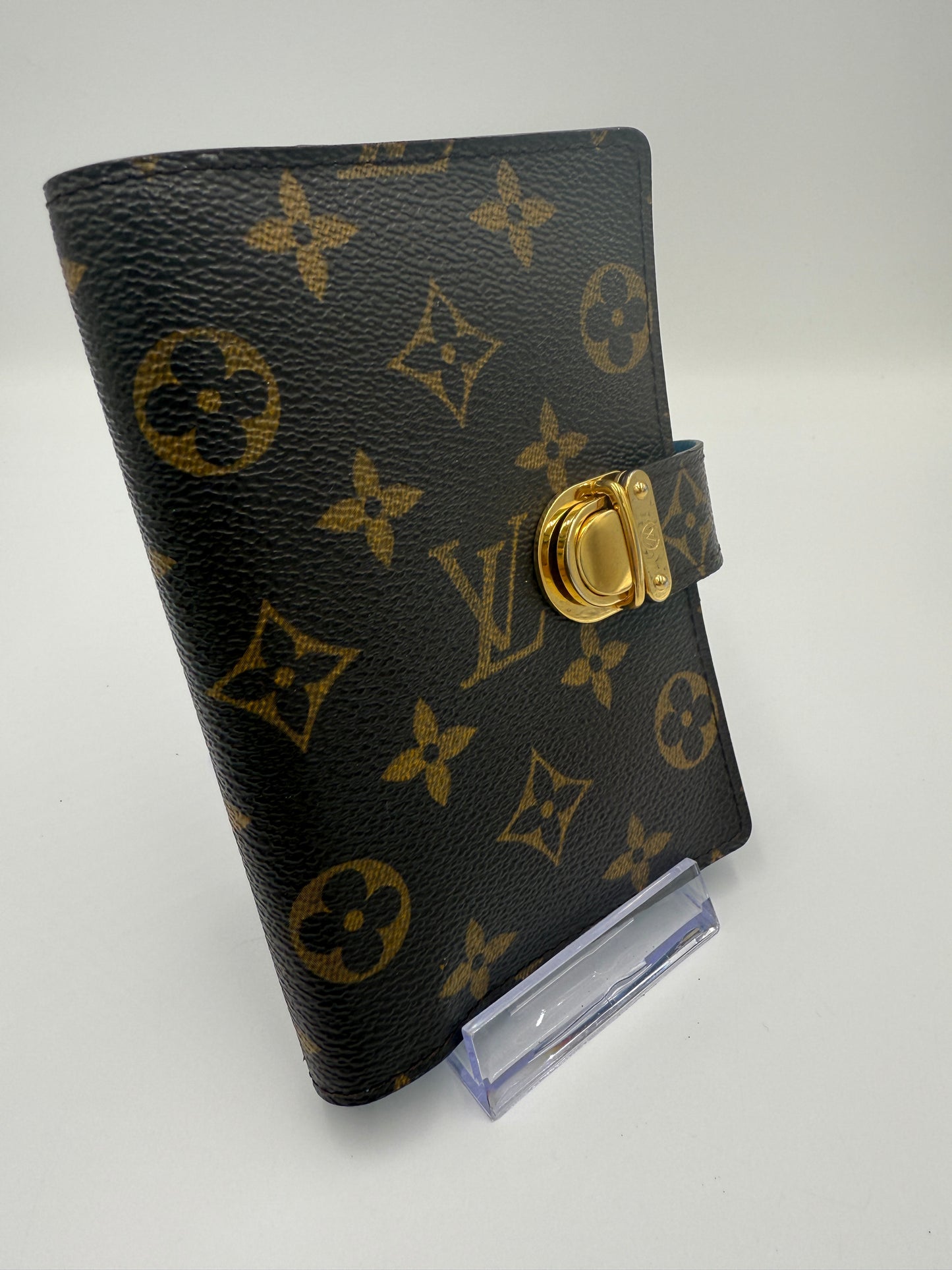 Louis Vuitton Monogram Coated Canvas Koala Agenda PM Blue Interior CA0075