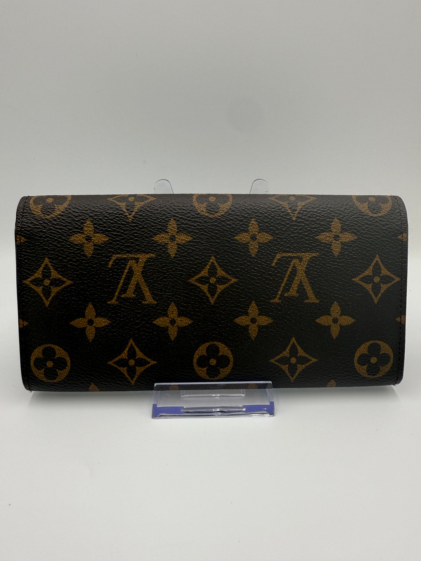 Louis Vuitton Monogram Coated Canvas Emilie Wallet Pink Interior SN0186