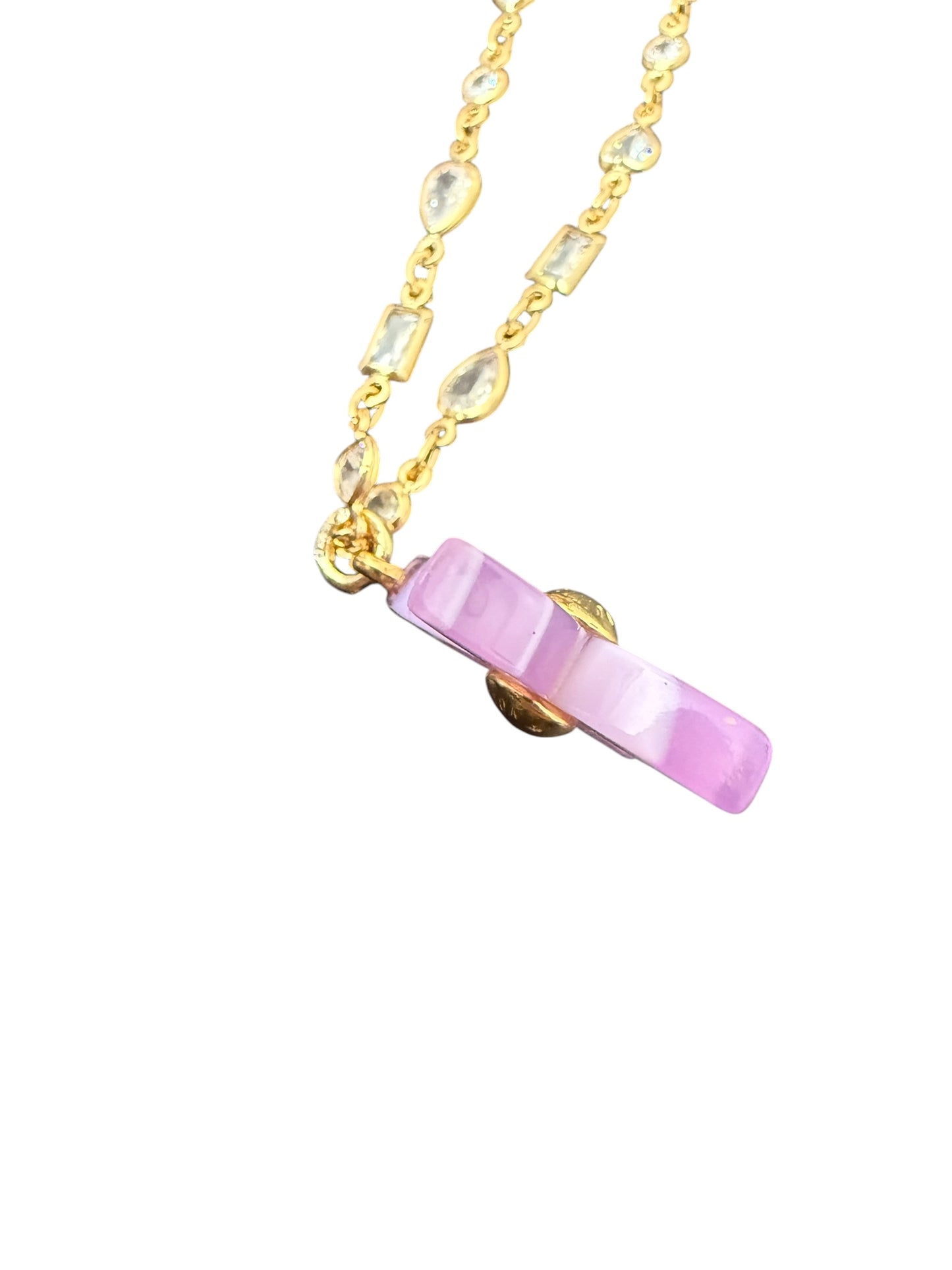 Louis Vuitton Repurposed Lavender Blossom Necklace
