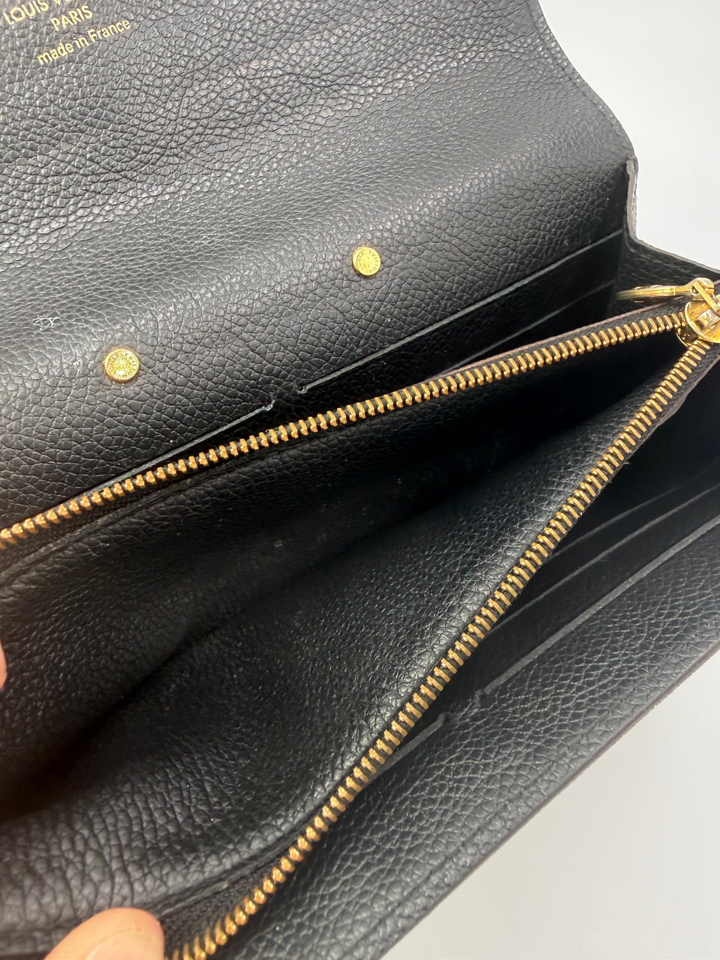 Louis Vuitton Monogram and Black Leather Pallas Wallet SN4107