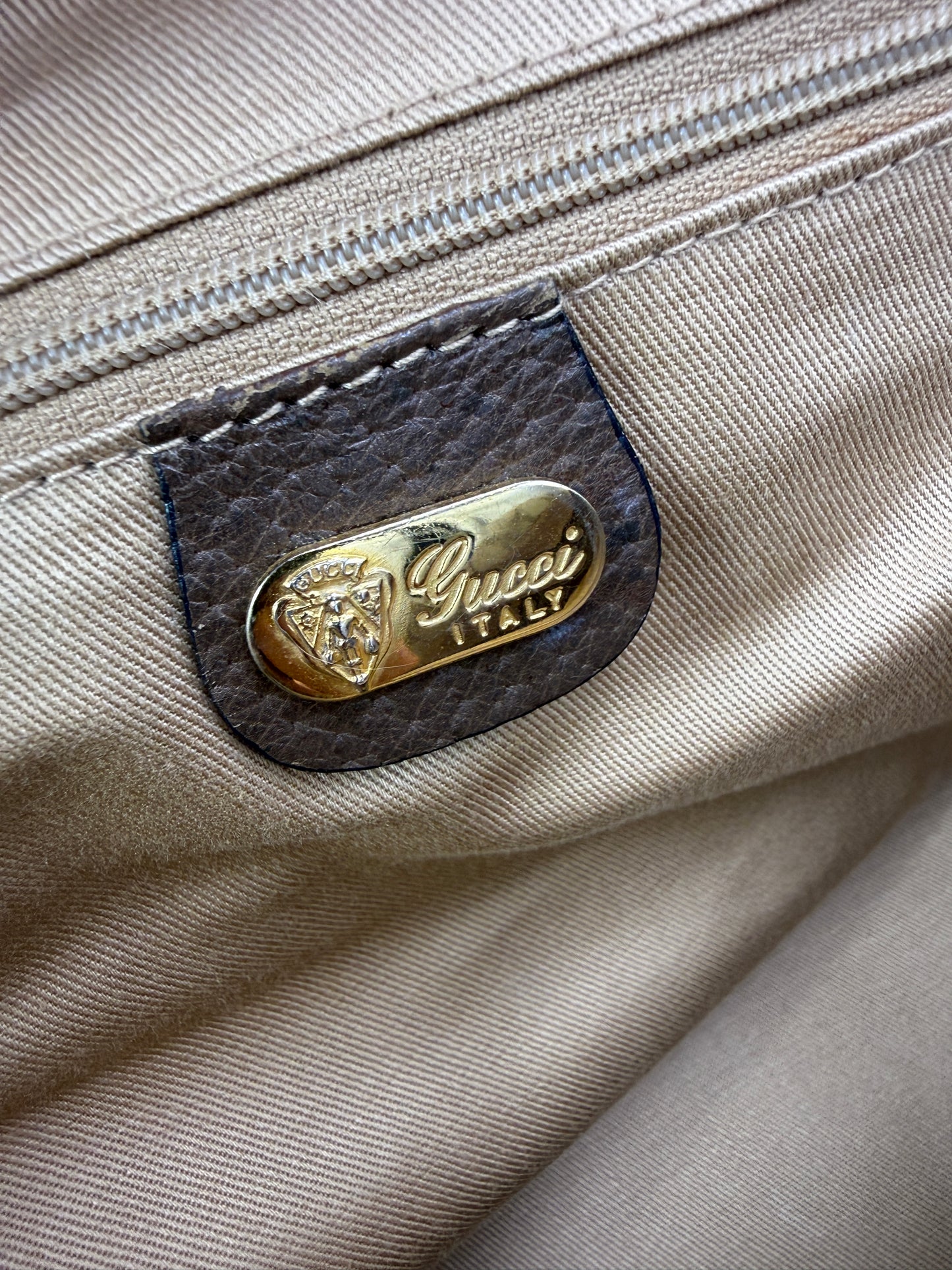 Gucci Supreme Coated Canvas Top Handle Boston Bag