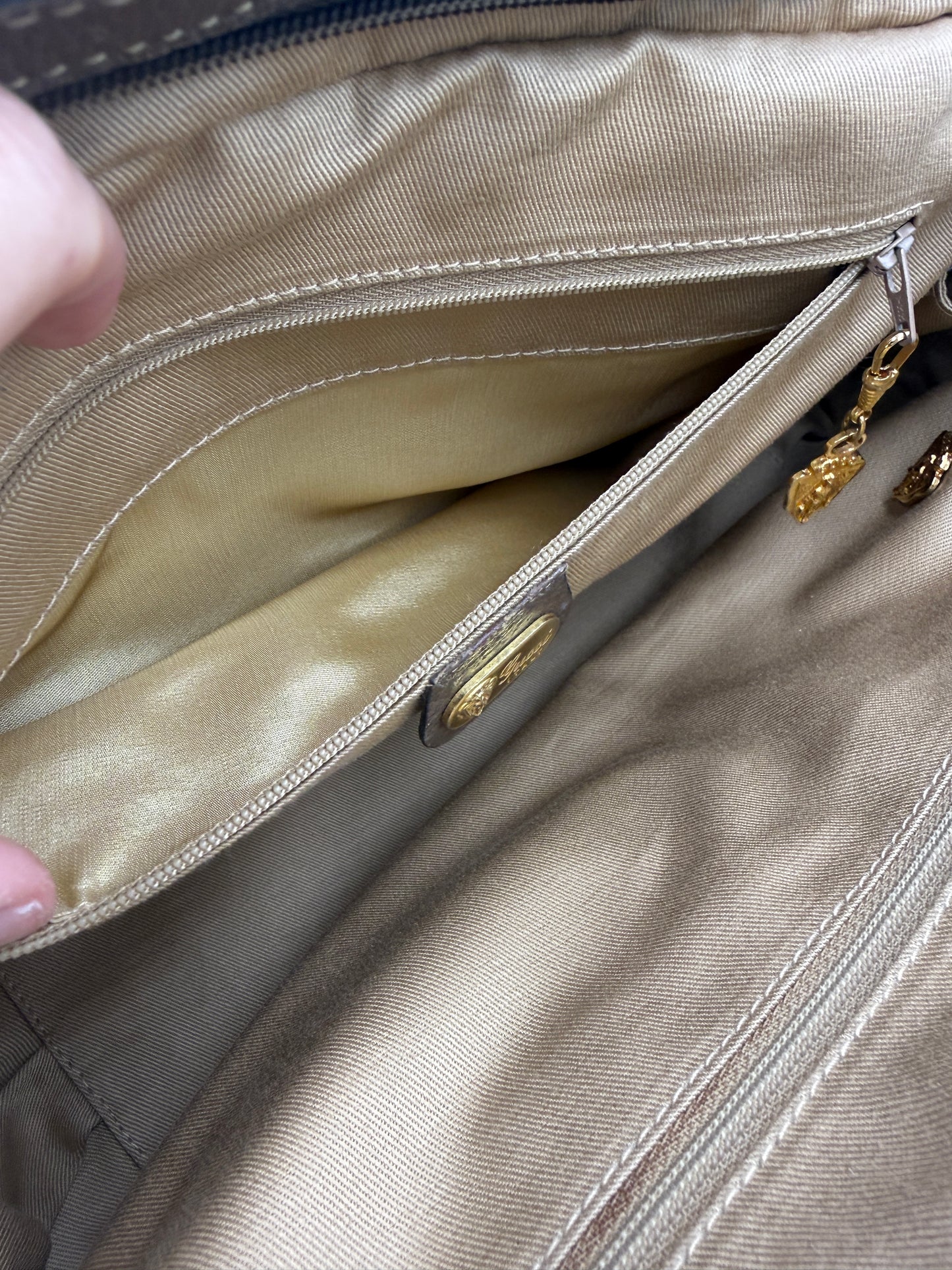 Gucci Supreme Coated Canvas Top Handle Boston Bag