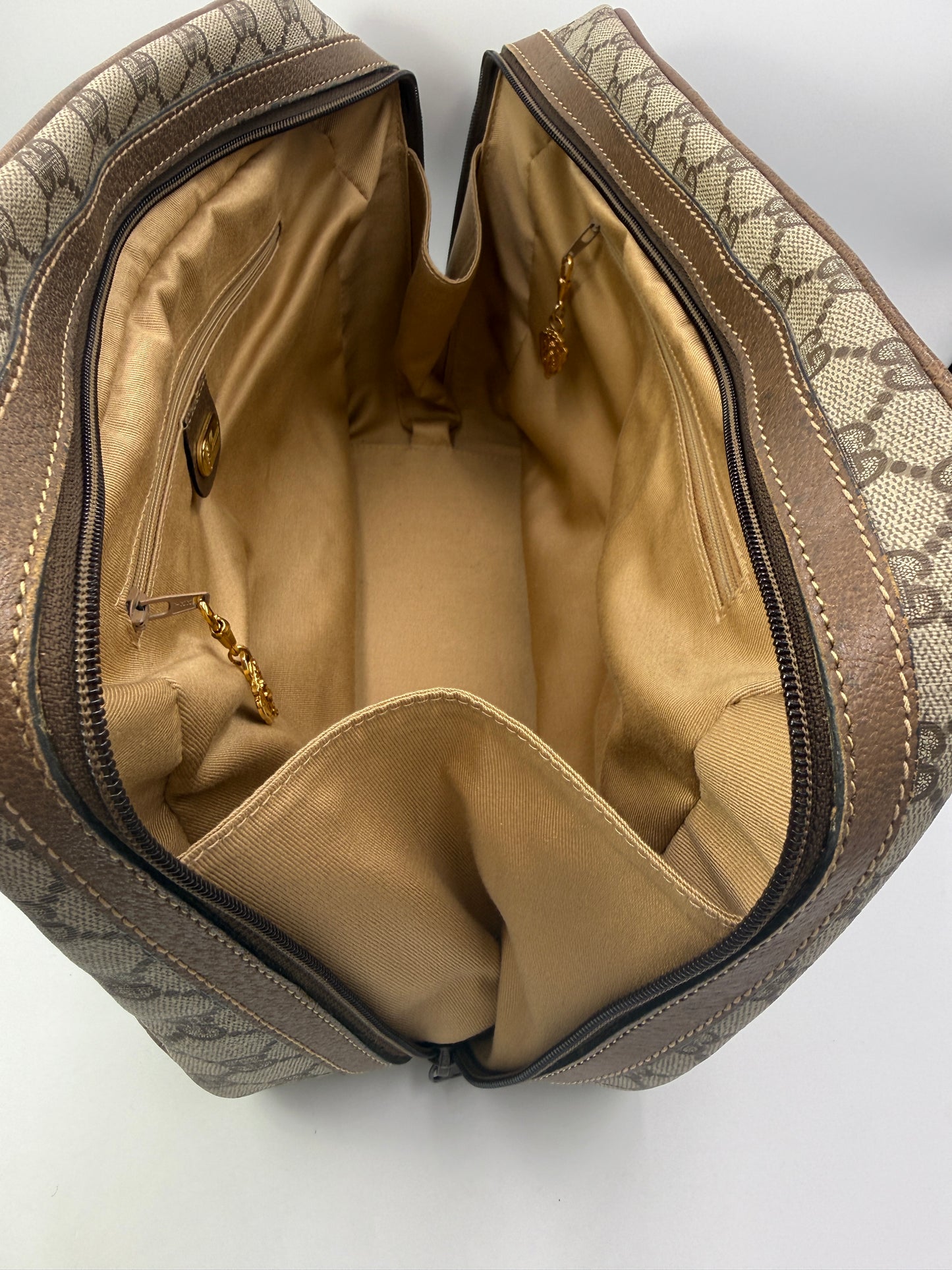Gucci Supreme Coated Canvas Top Handle Boston Bag