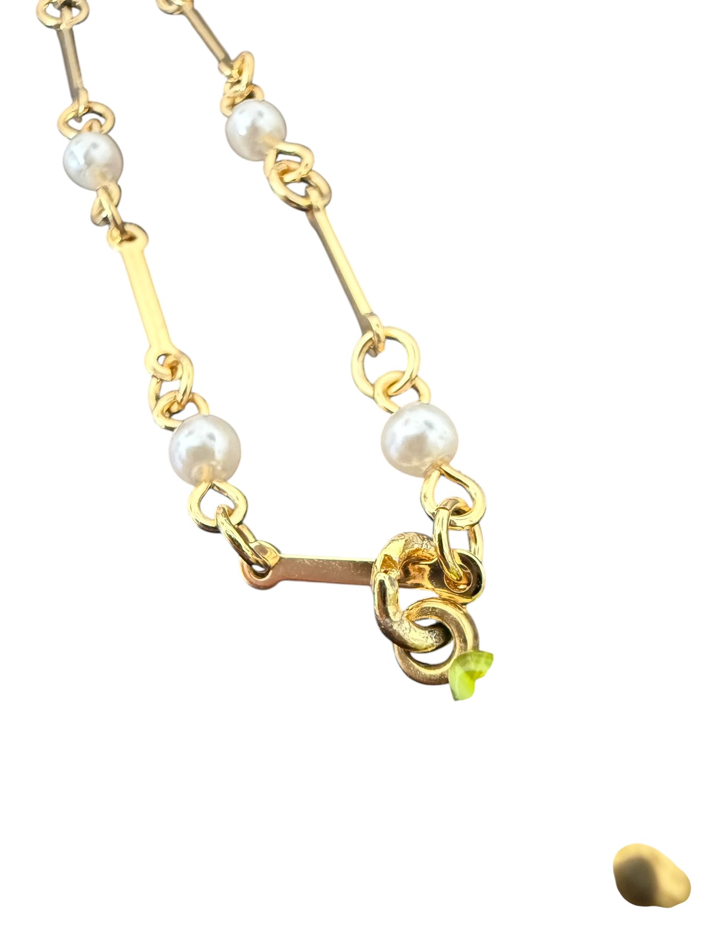 Louis Vuitton Repurposed Lime Blossom Pearl Bracelet