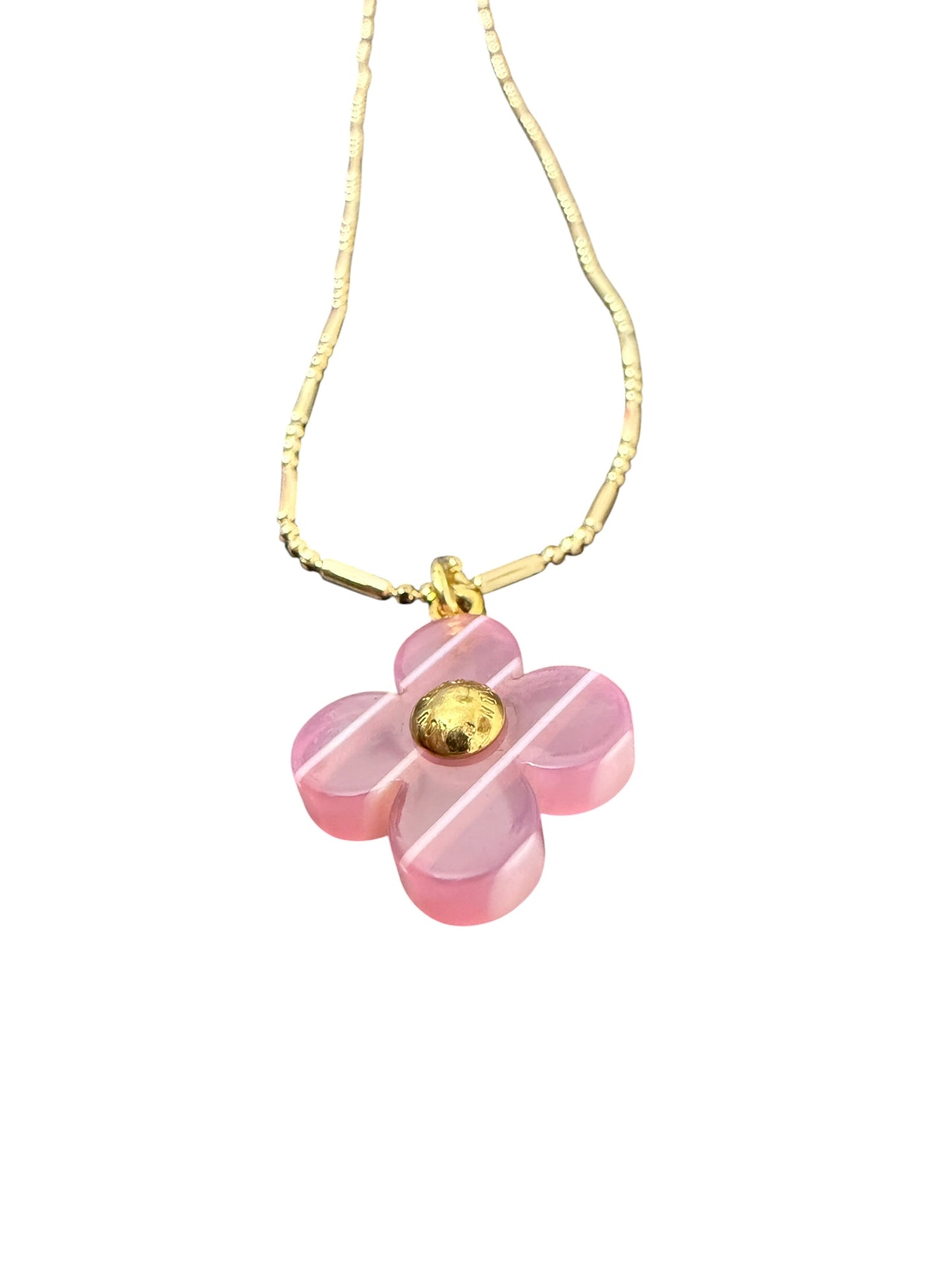 Louis Vuitton Repurposed Pink Blossom Necklace