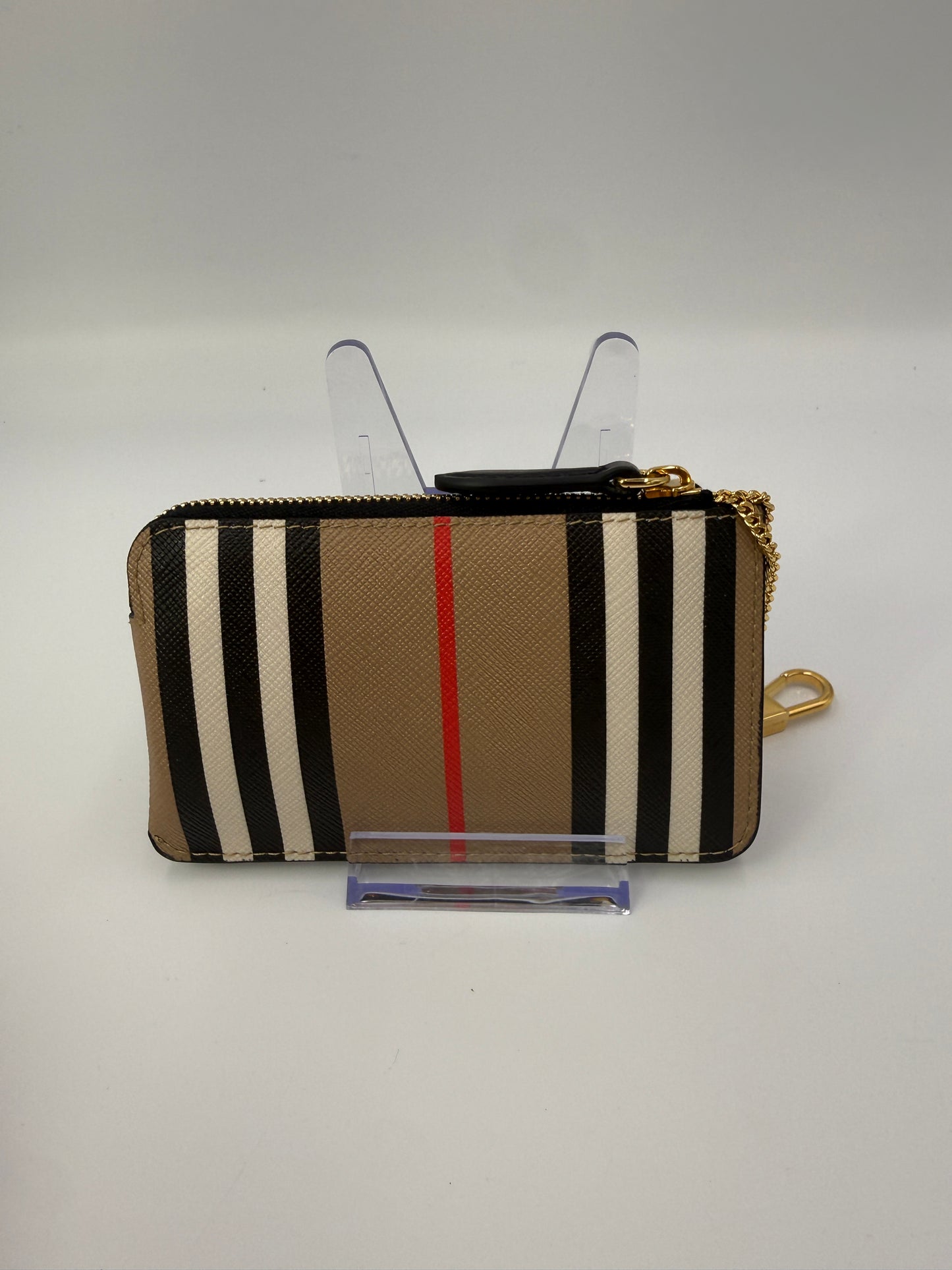 Burberry Coated Canva Nova Check Key Holder Cles NEW