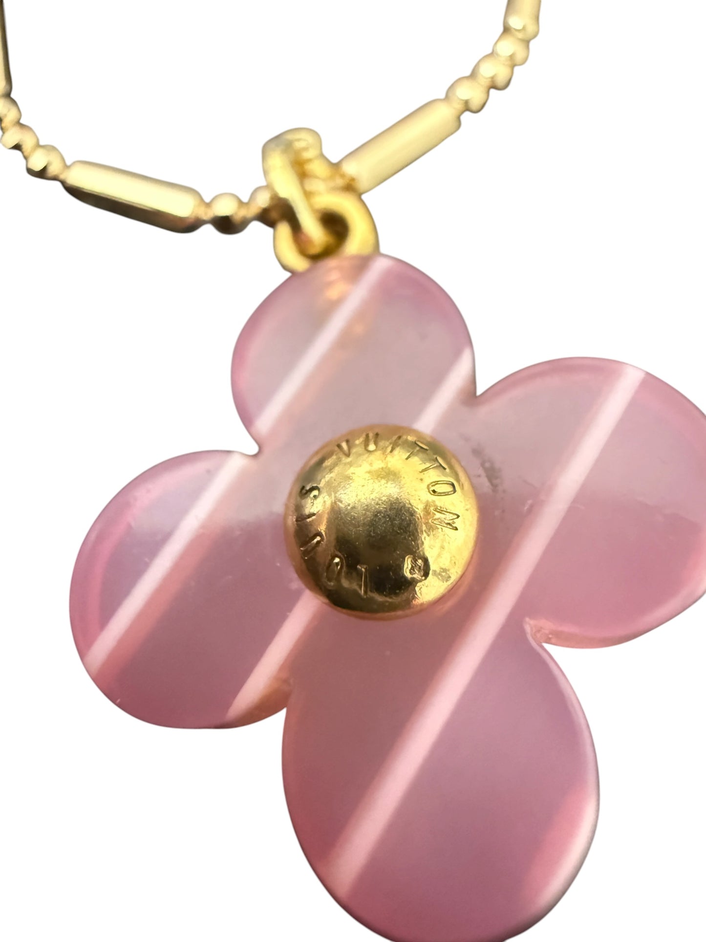 Louis Vuitton Repurposed Pink Blossom Necklace