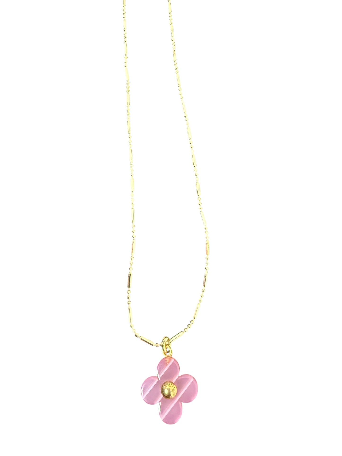 Louis Vuitton Repurposed Pink Blossom Necklace
