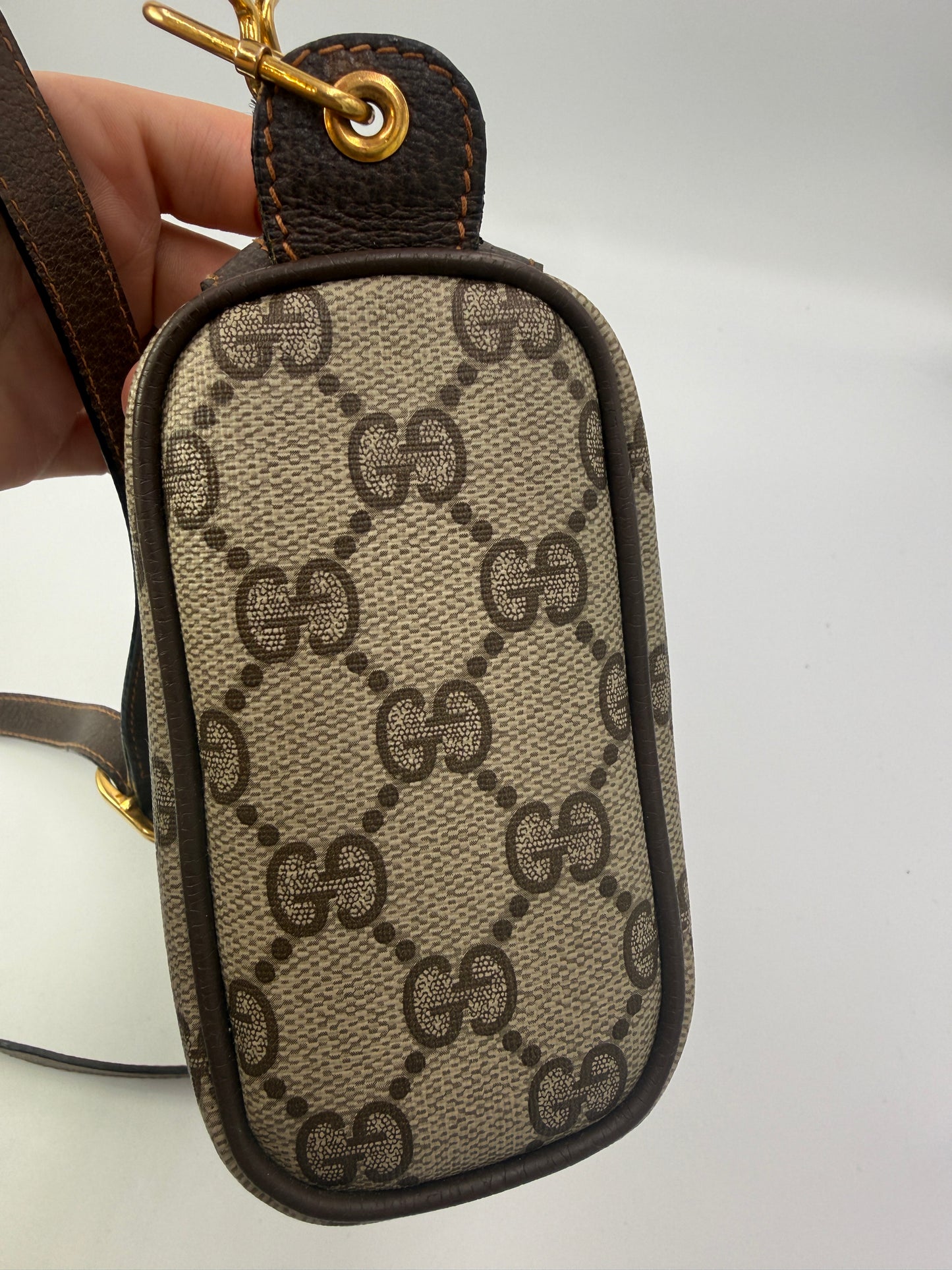 Gucci Vintage Accessory Collection GG Supreme Web Stripe Crossbody Bag