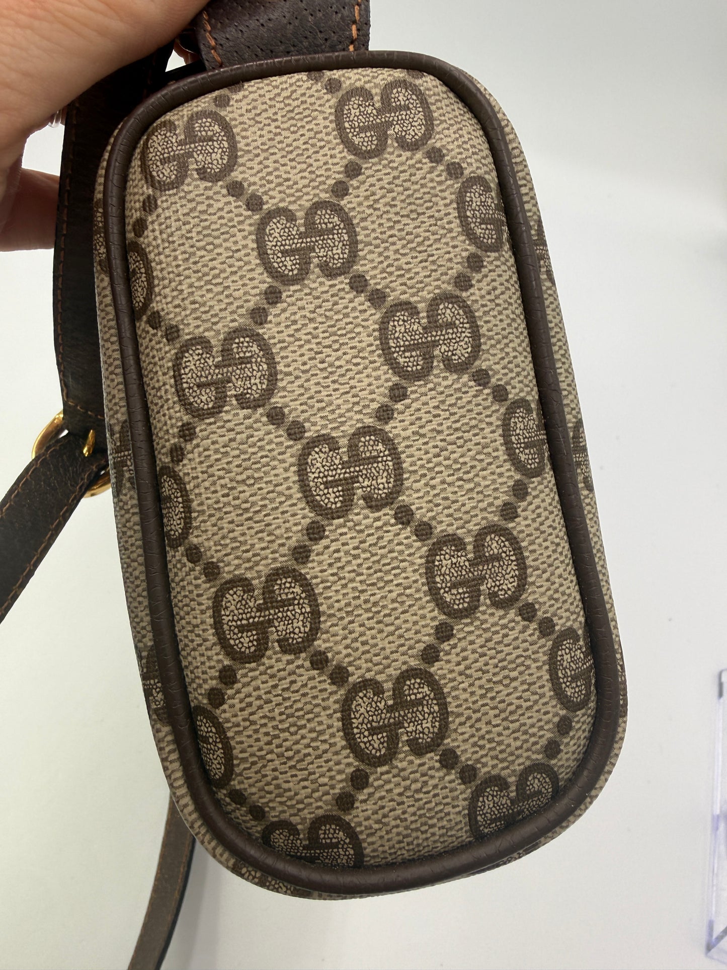 Gucci Vintage Accessory Collection GG Supreme Web Stripe Crossbody Bag