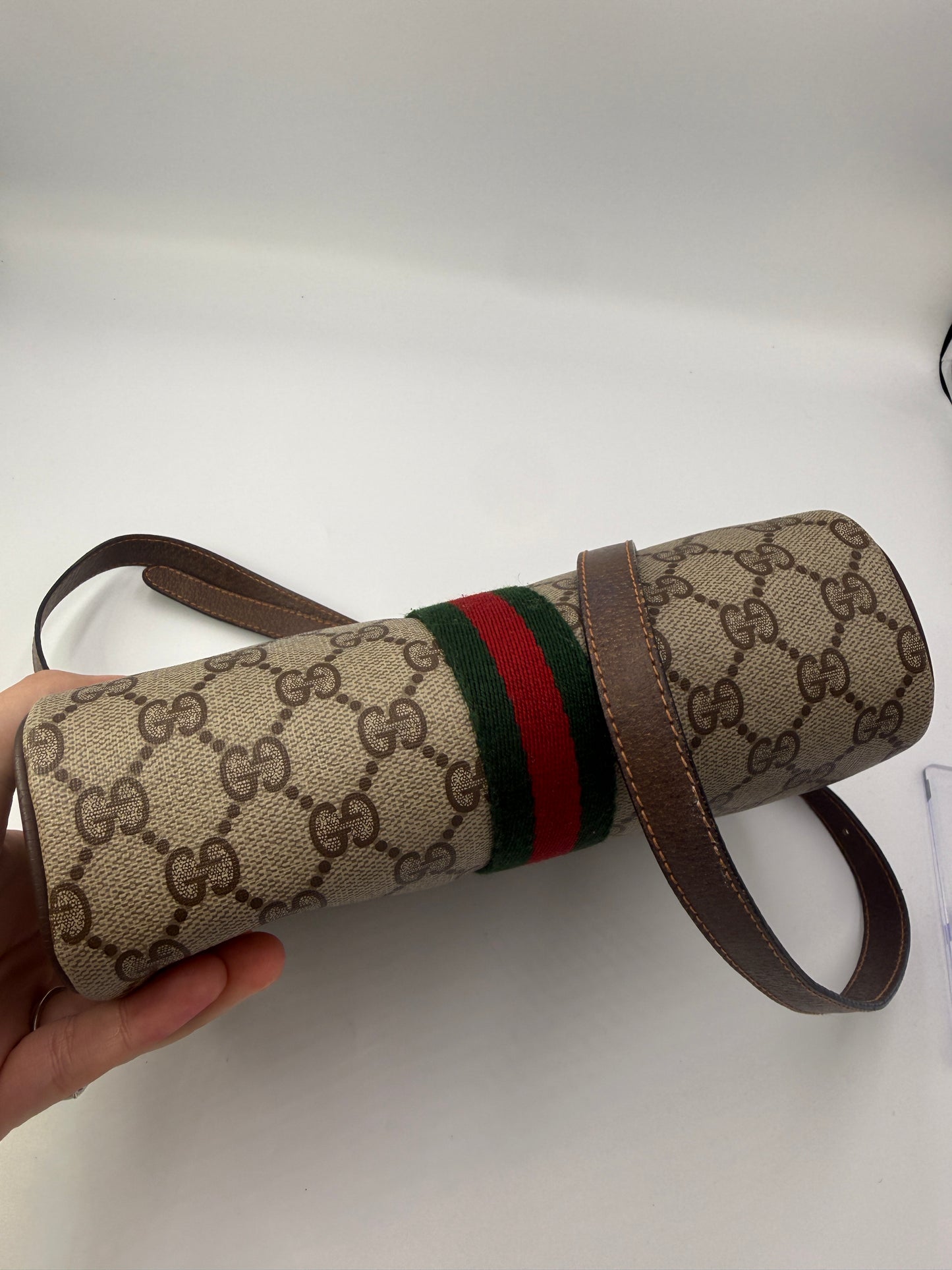 Gucci Vintage Accessory Collection GG Supreme Web Stripe Crossbody Bag