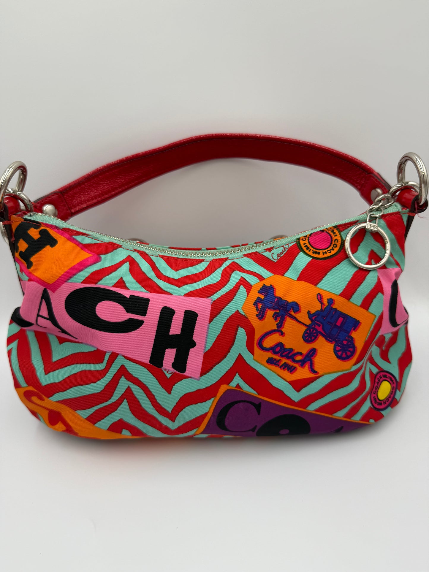 Coach Multicolor New York Poppy Graffiti Shoulder Bag