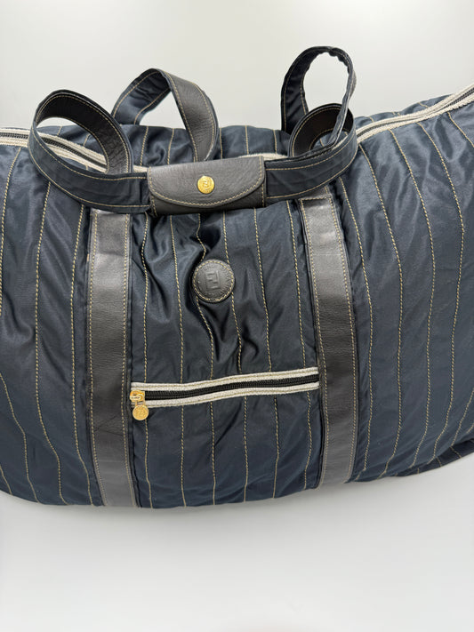 Fendi Navy Blue Fabric Travel Bag 60 cm