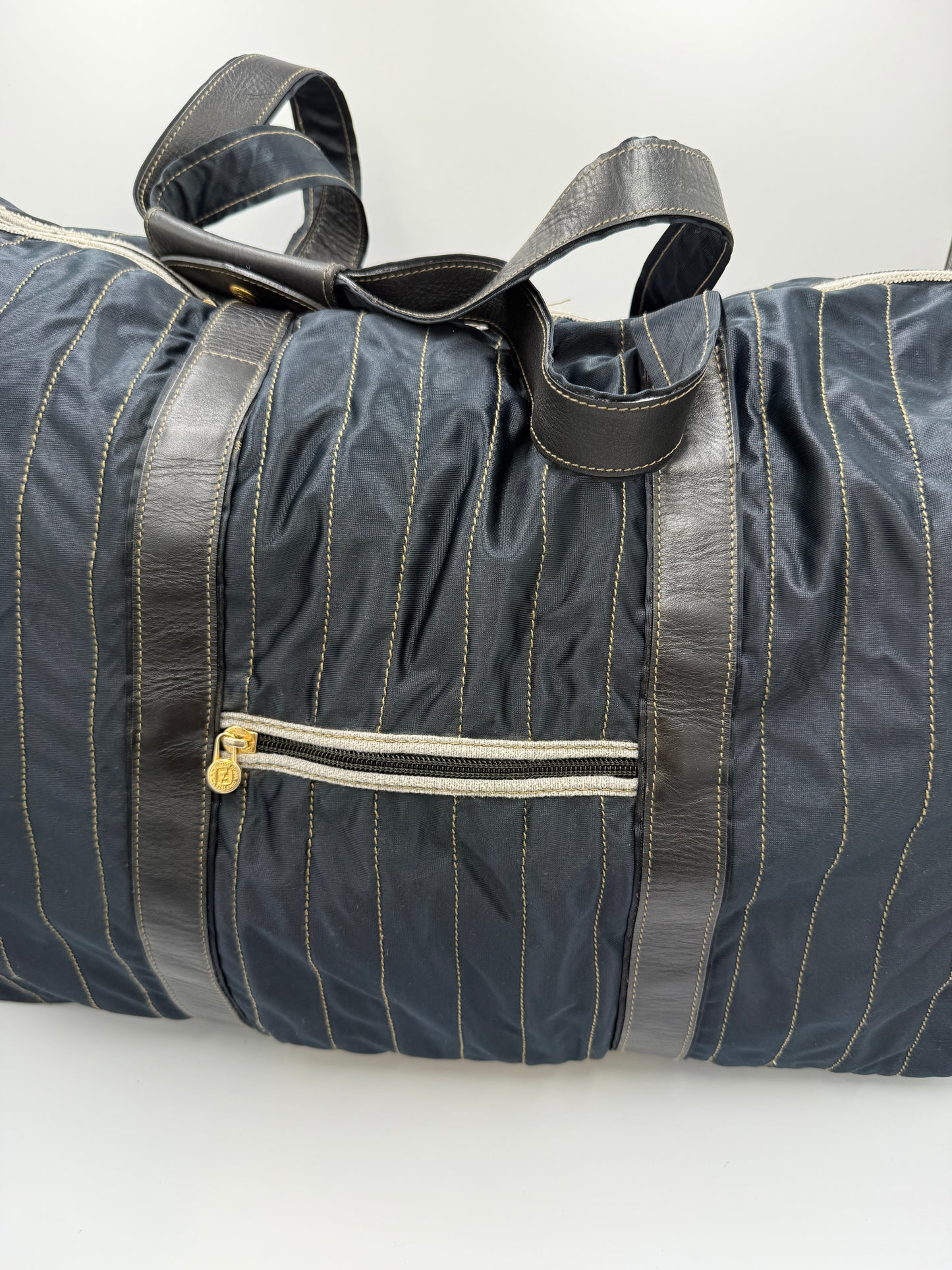 Fendi Navy Blue Fabric Travel Bag 60 cm