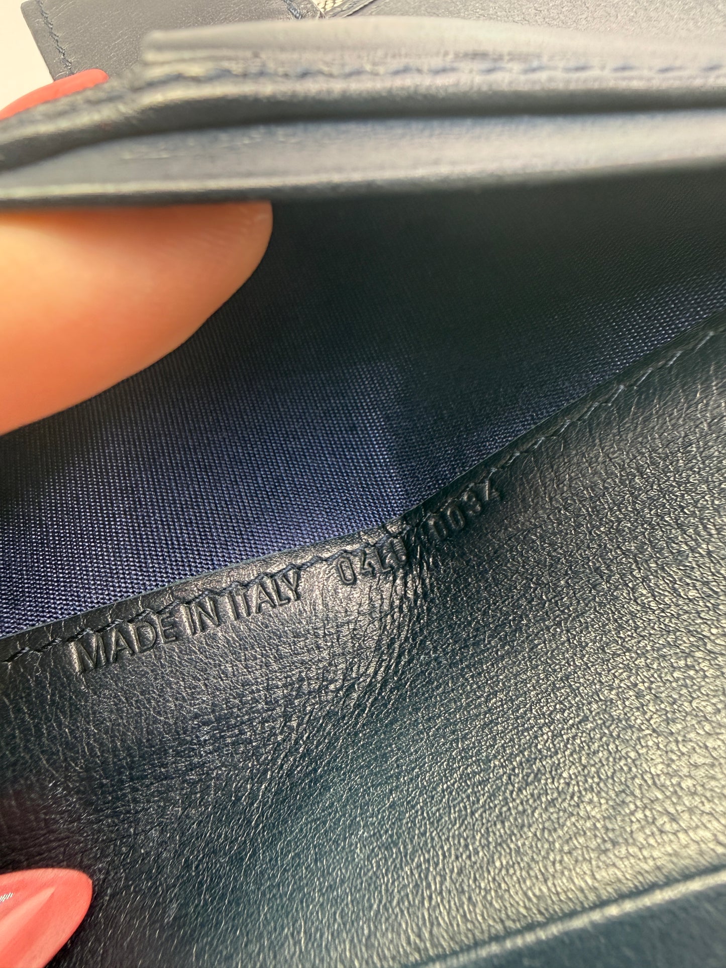 Christian Dior Navy Trotter Canvas Long Wallet