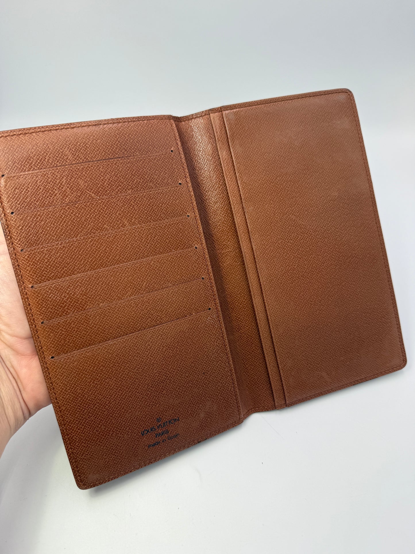 Louis Vuitton Monogram Canvas Long Bifold Wallet Notebook Cover
