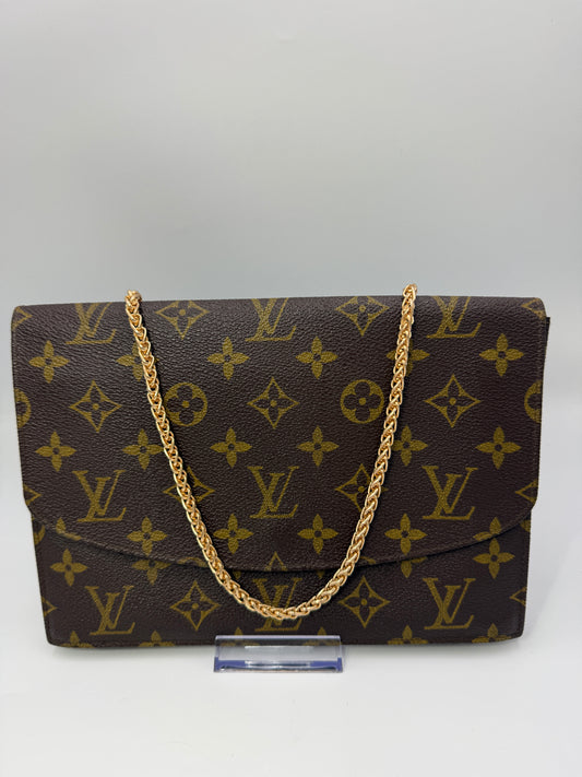 Louis Vuitton Monogram Canvas Pochette Portefeuille Envelope Clutch 822