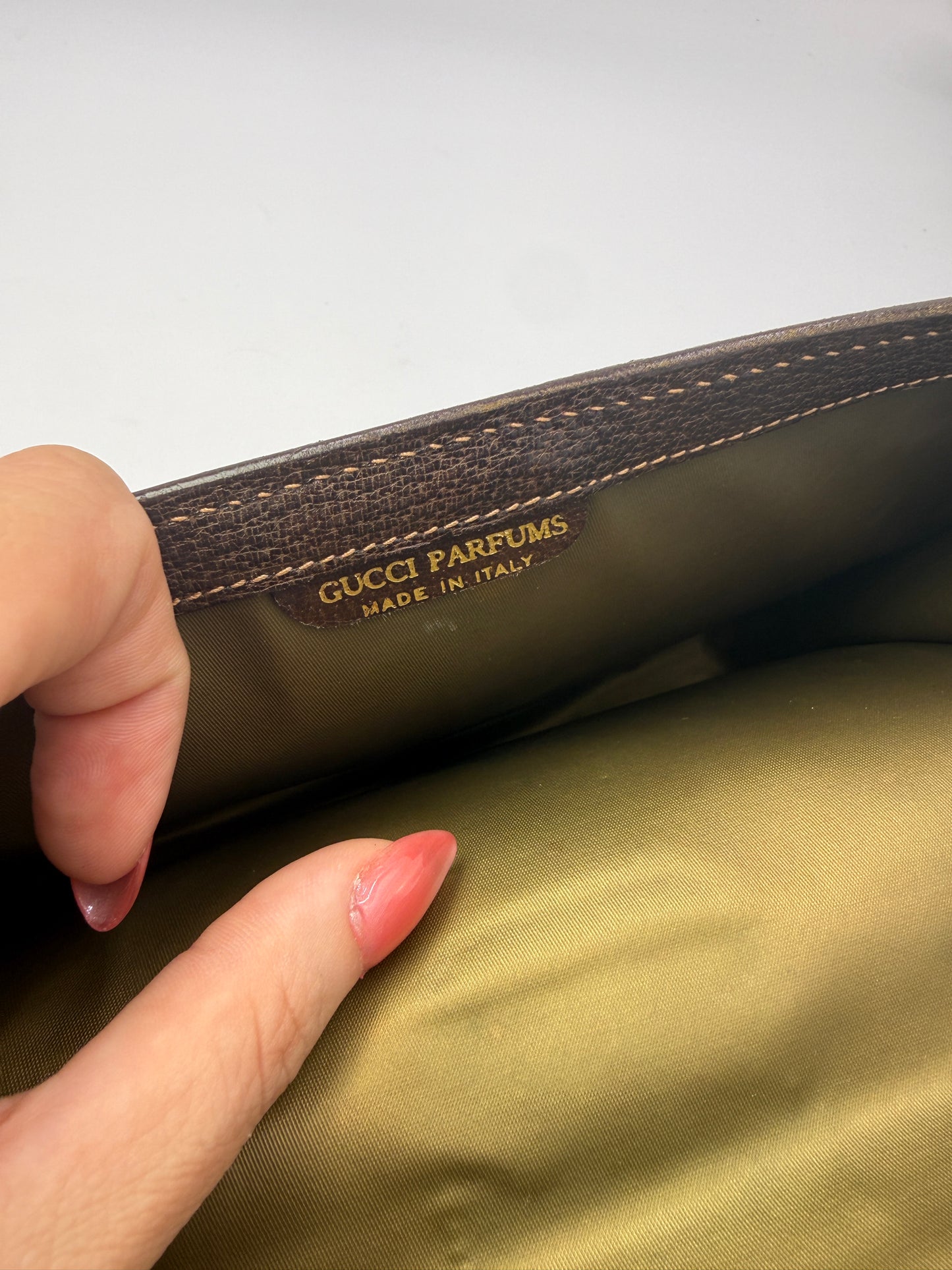 Gucci Guccissima Supreme Canvas Web Stripe Toiletry Clutch