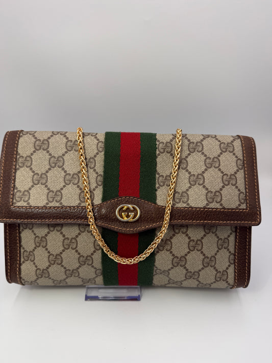 Gucci Guccissima Supreme Canvas Web Stripe Toiletry Clutch