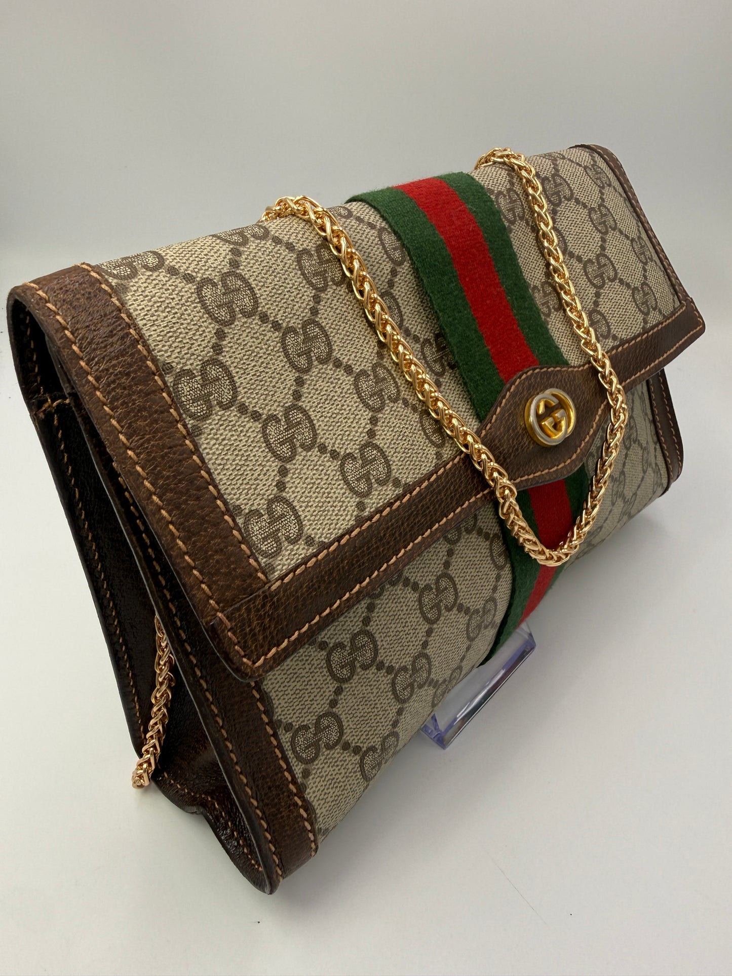 Gucci Guccissima Supreme Canvas Web Stripe Toiletry Clutch