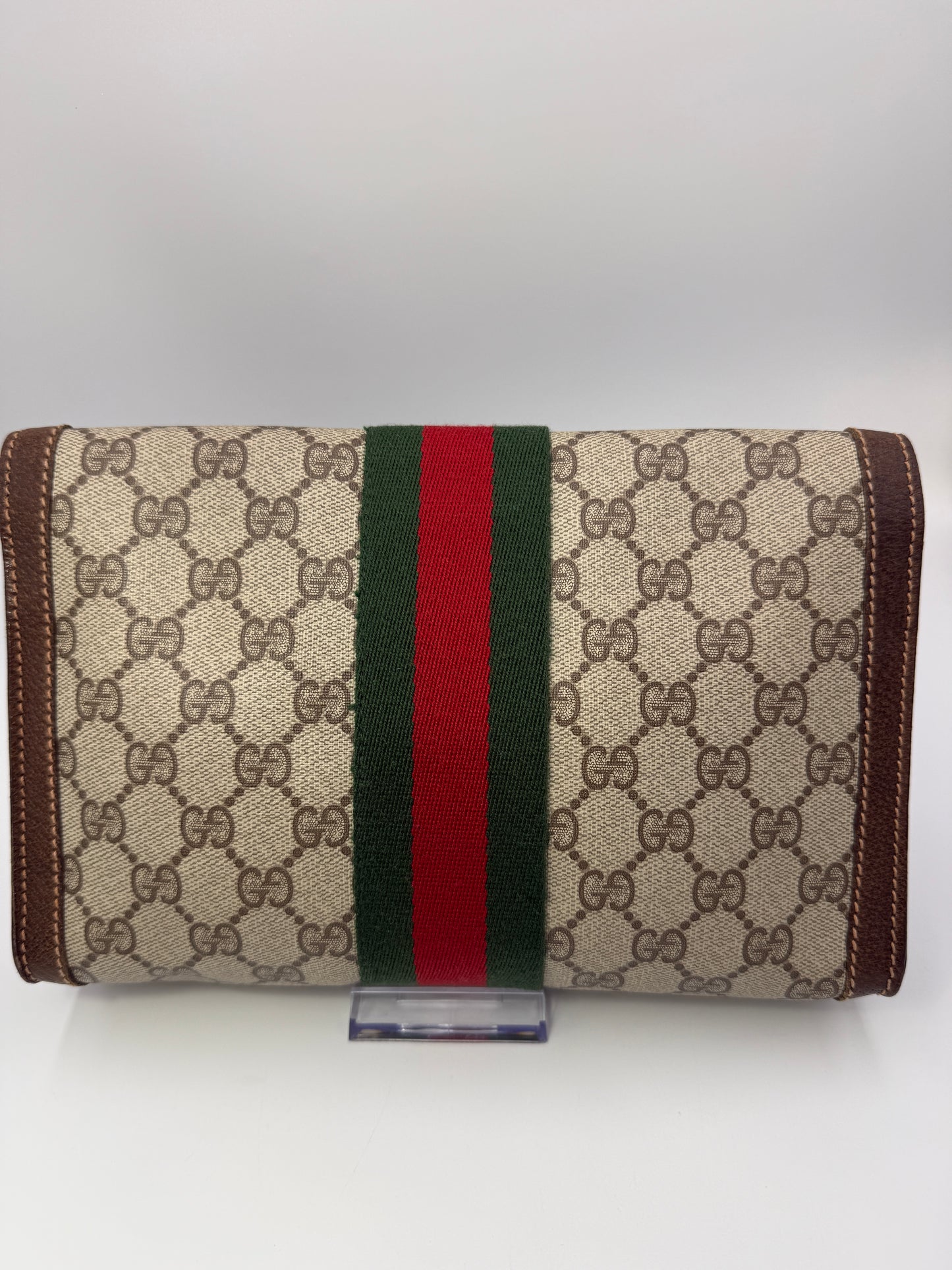 Gucci Guccissima Supreme Canvas Web Stripe Toiletry Clutch