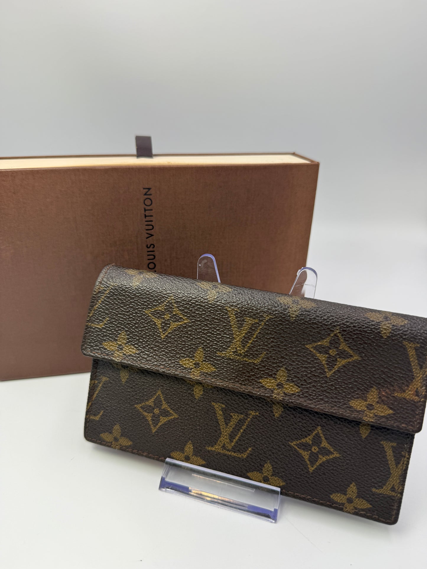 Louis Vuitton Monogram Canvas French Purse Wallet 871AN