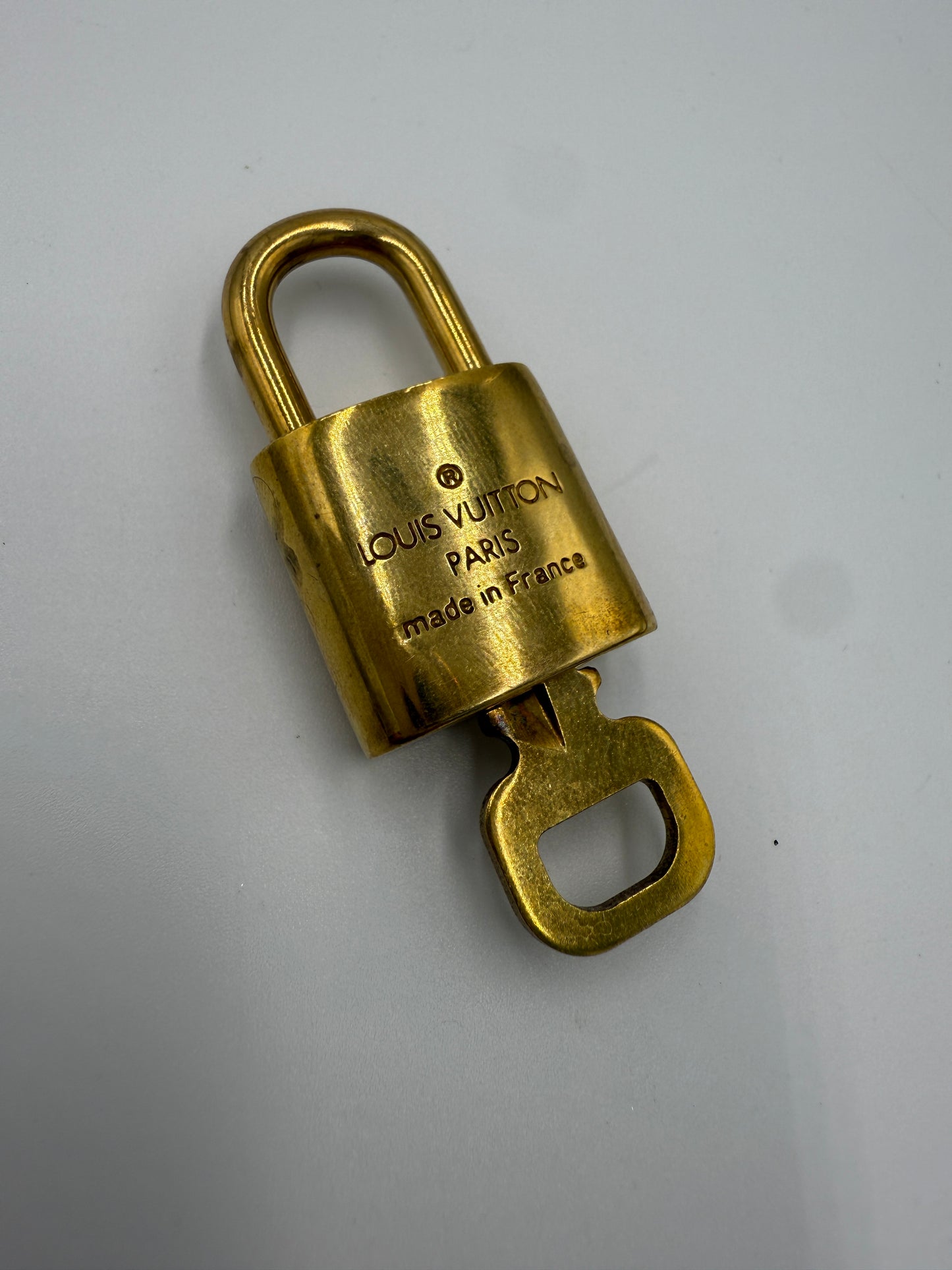 Louis Vuitton Gold Tone Brass Lock and Key 305