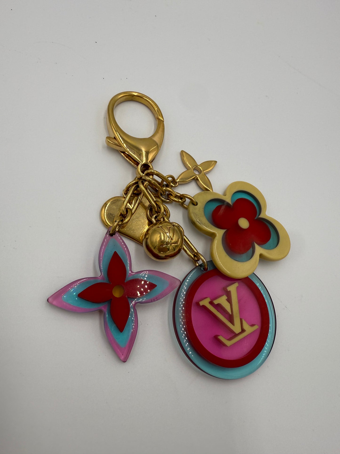 Louis Vuitton Metal and Resin Bijoux Candy Flower Heart Bag Charm GA0099