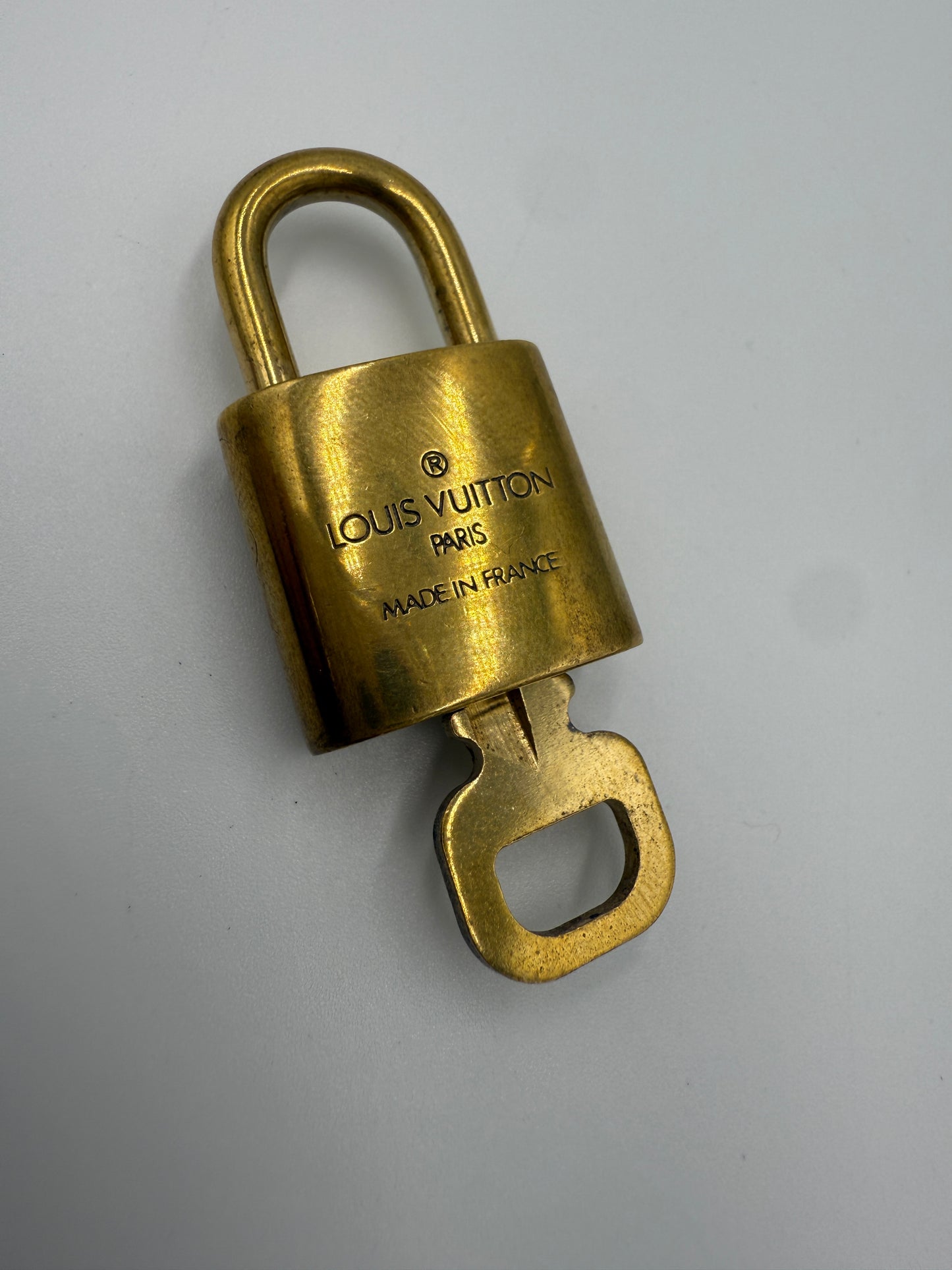 Louis Vuitton Gold Tone Brass Lock and Key 302