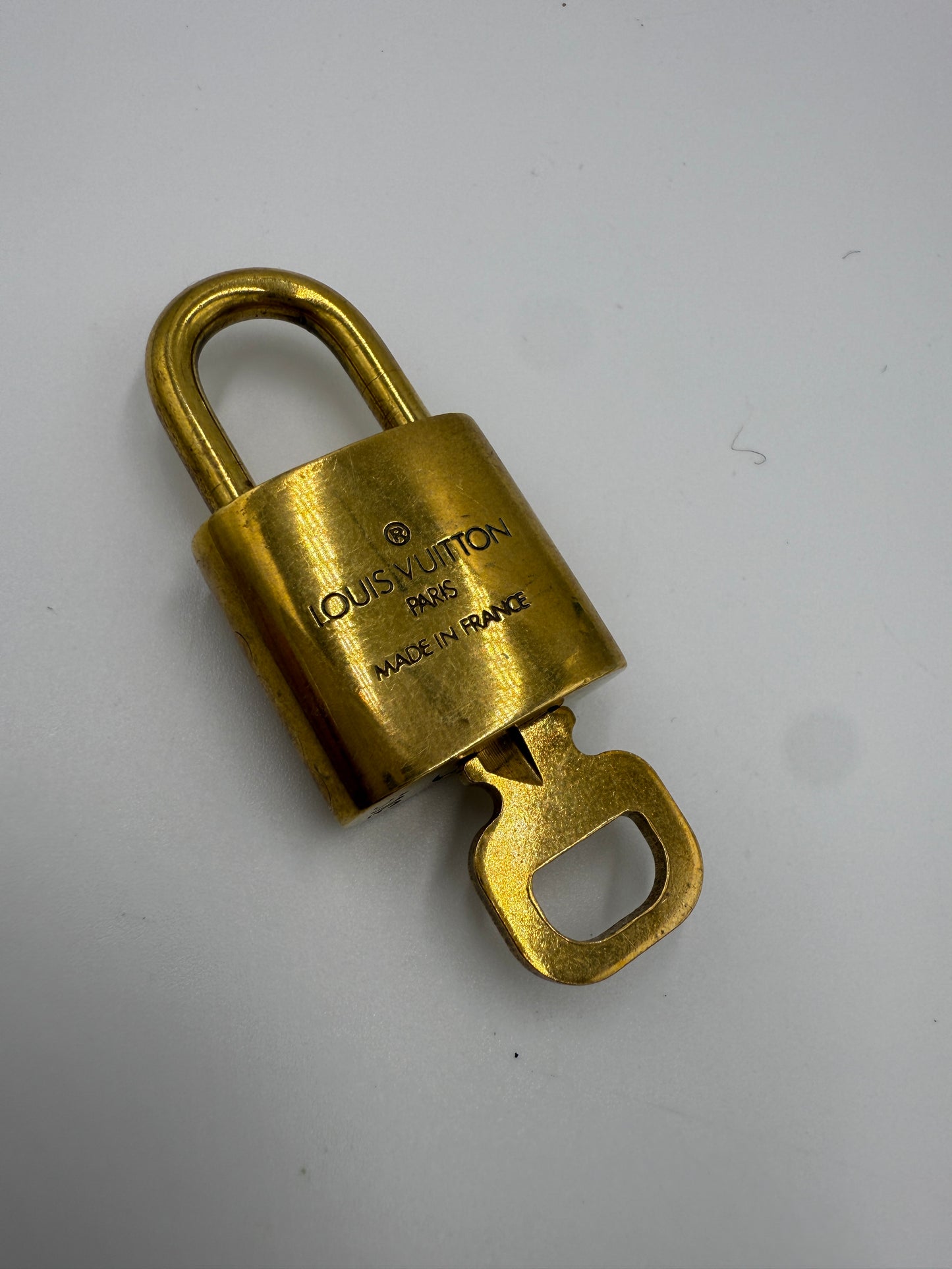 Louis Vuitton Gold Tone Brass Lock and Key 309