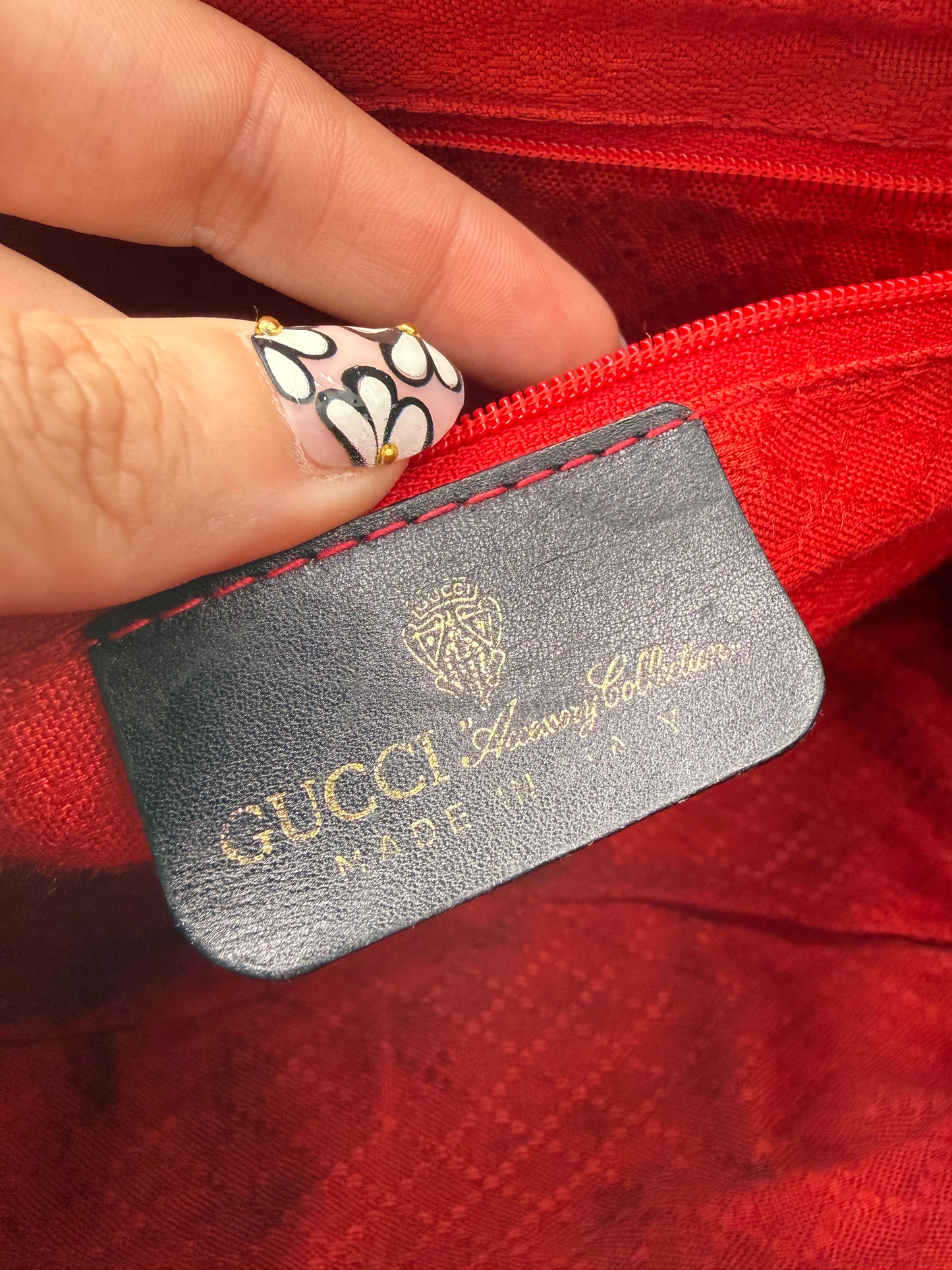 Gucci Black Guccissima Canvas Sherry Boston Bag 28 cm