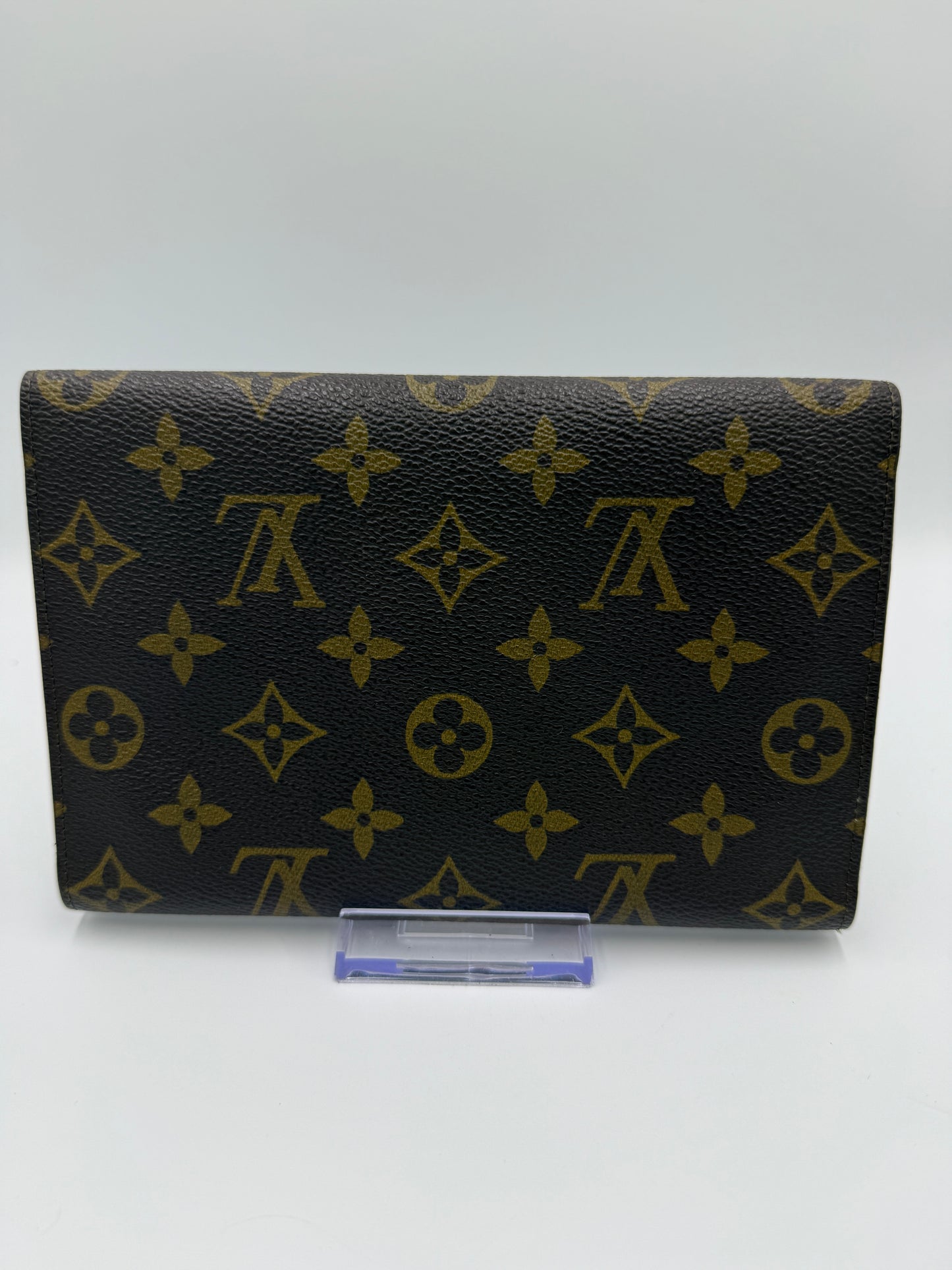 Louis Vuitton Monogram Coated Canvas Passport Wallet 0906AN