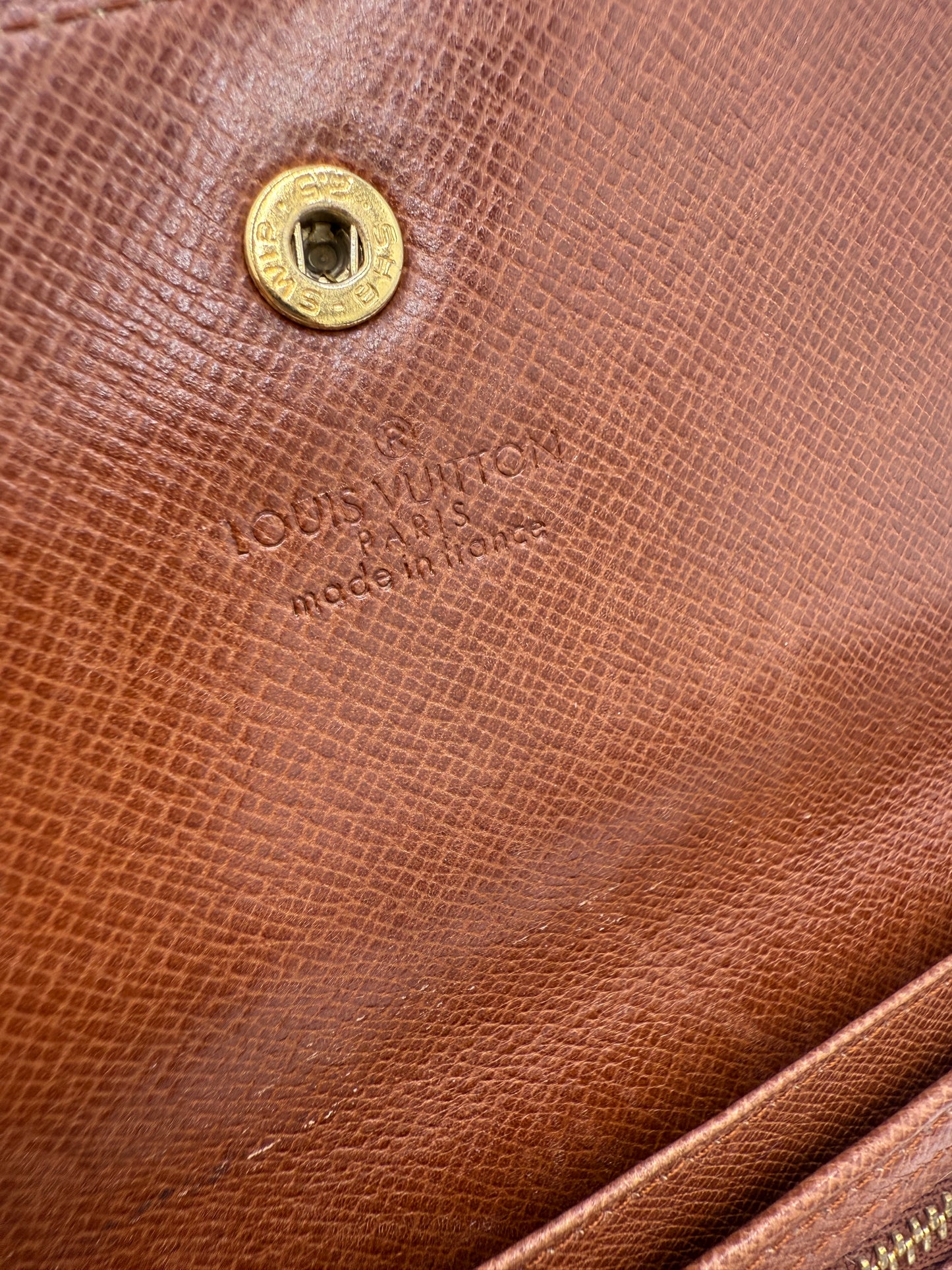 Louis Vuitton Monogram Coated Canvas Passport Wallet 0906AN