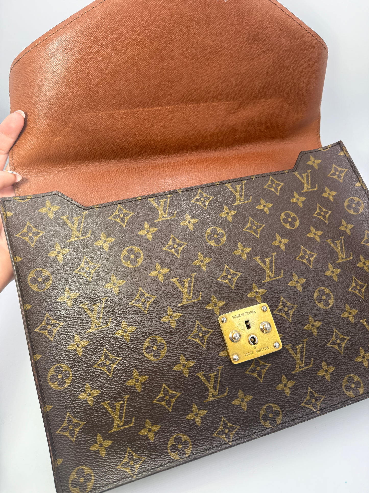 Louis Vuitton Monogram Coated Canvas Document Holder 873SL