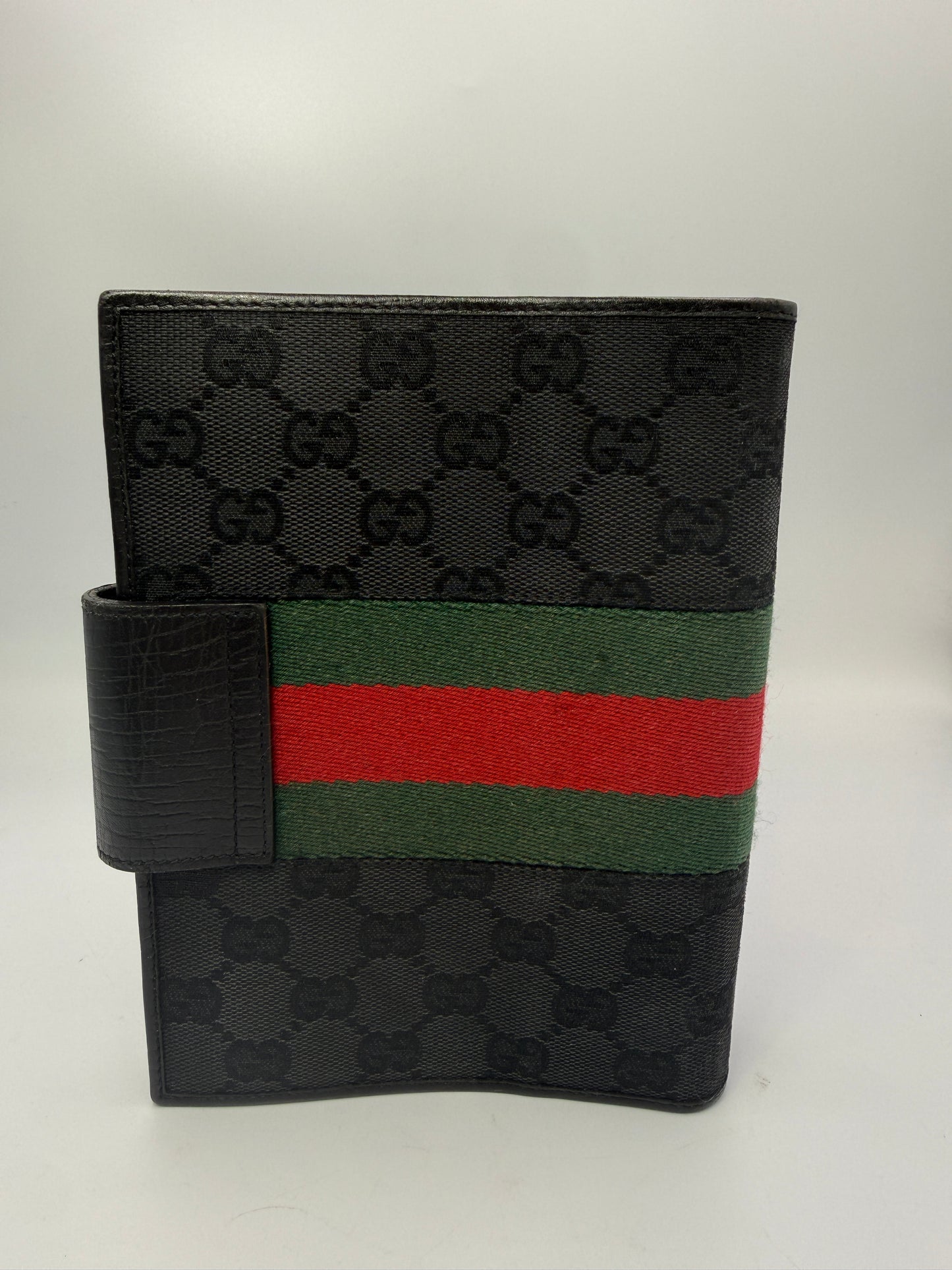 Gucci Black Guccissima Canvas Sherry Agenda MM
