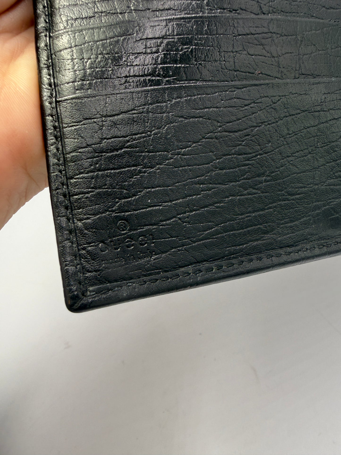 Gucci Black Guccissima Canvas Sherry Agenda MM
