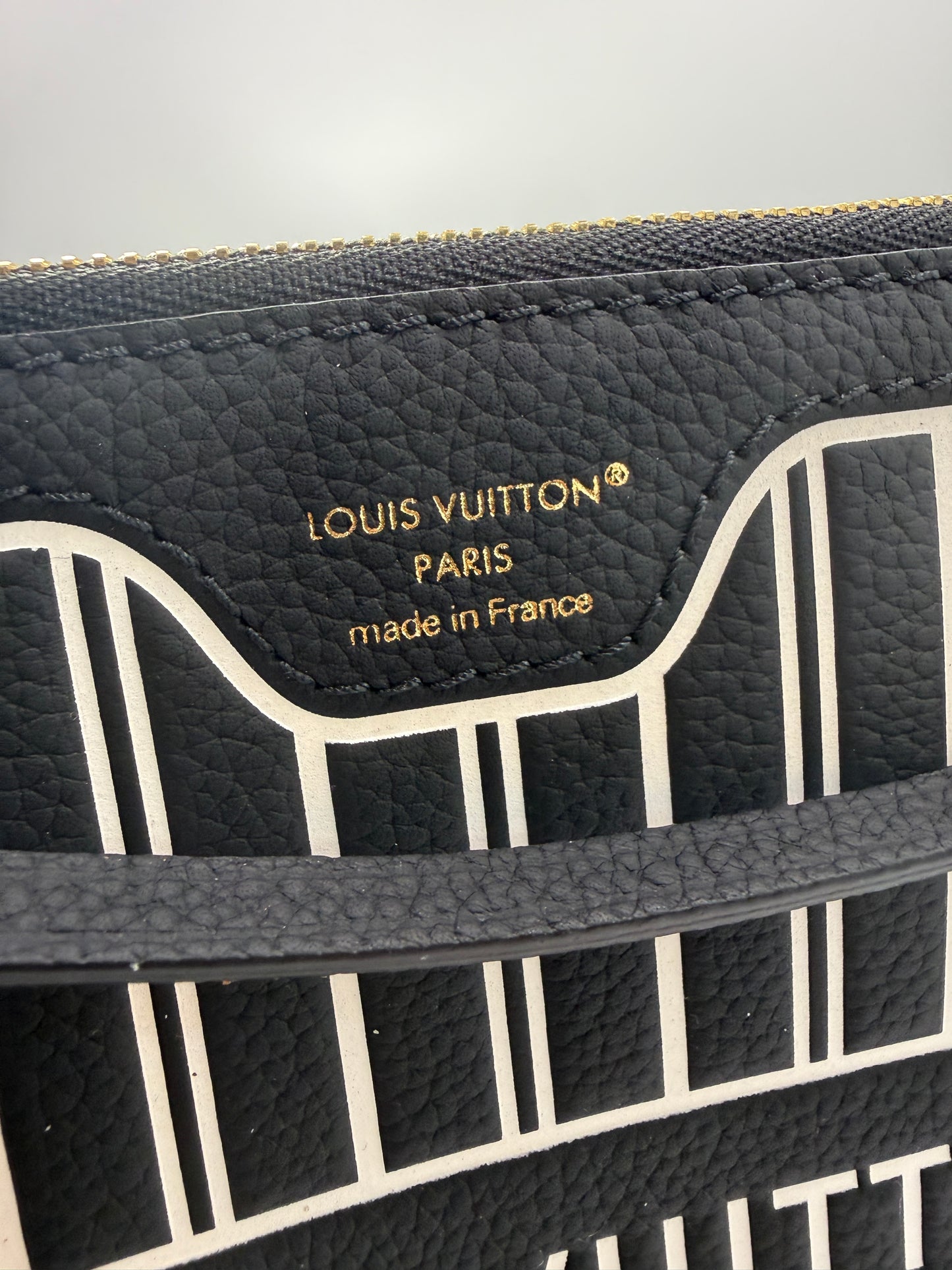 Louis Vuitton Leather inside Out Neverfull Pouch Large