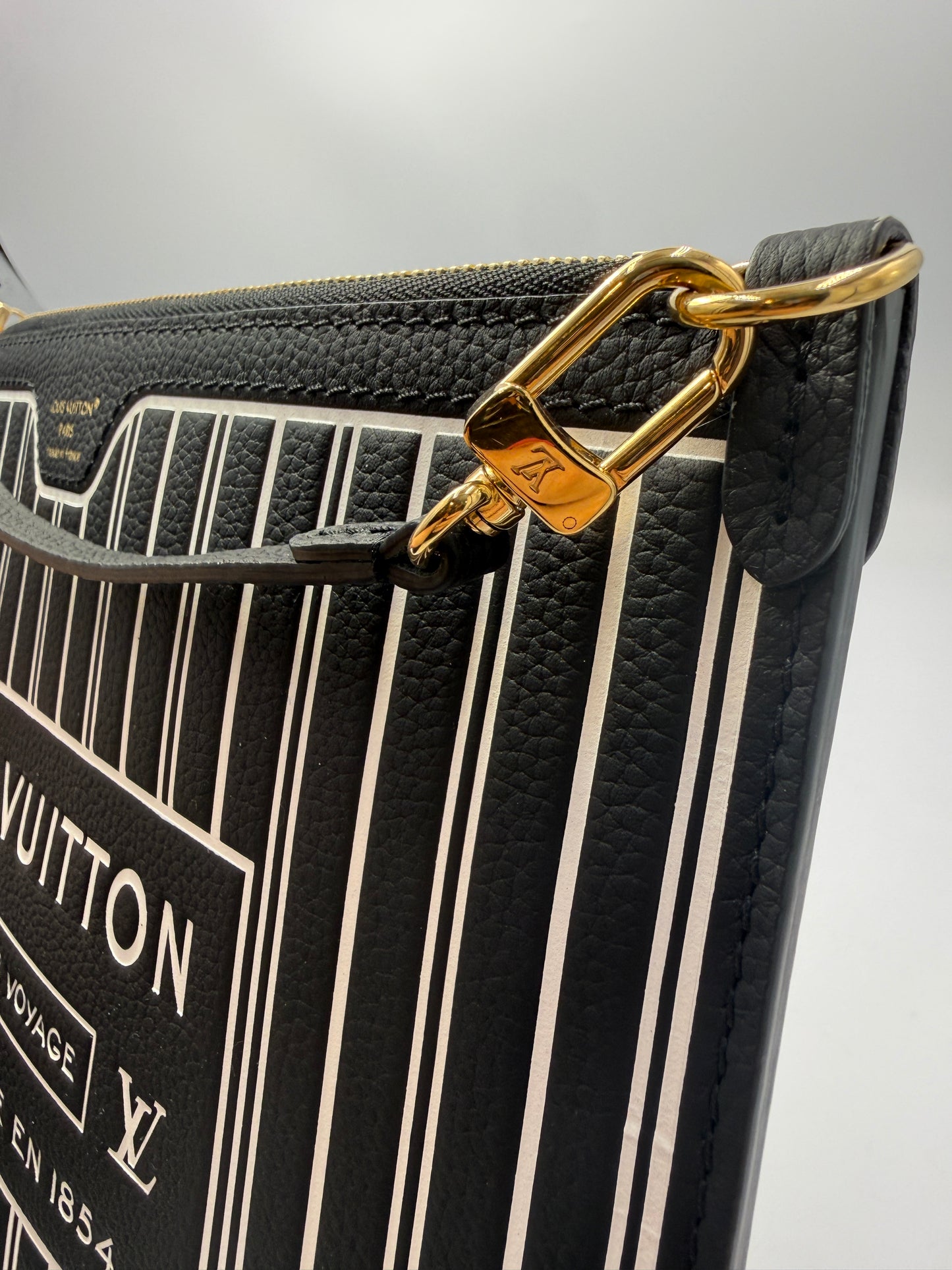 Louis Vuitton Leather inside Out Neverfull Pouch Large