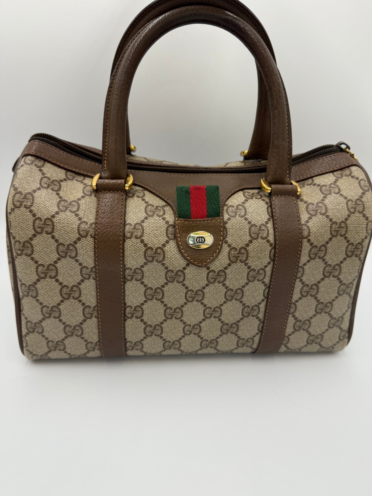 Gucci Supreme Coated Canvas Mini Boston Bag 26 cm