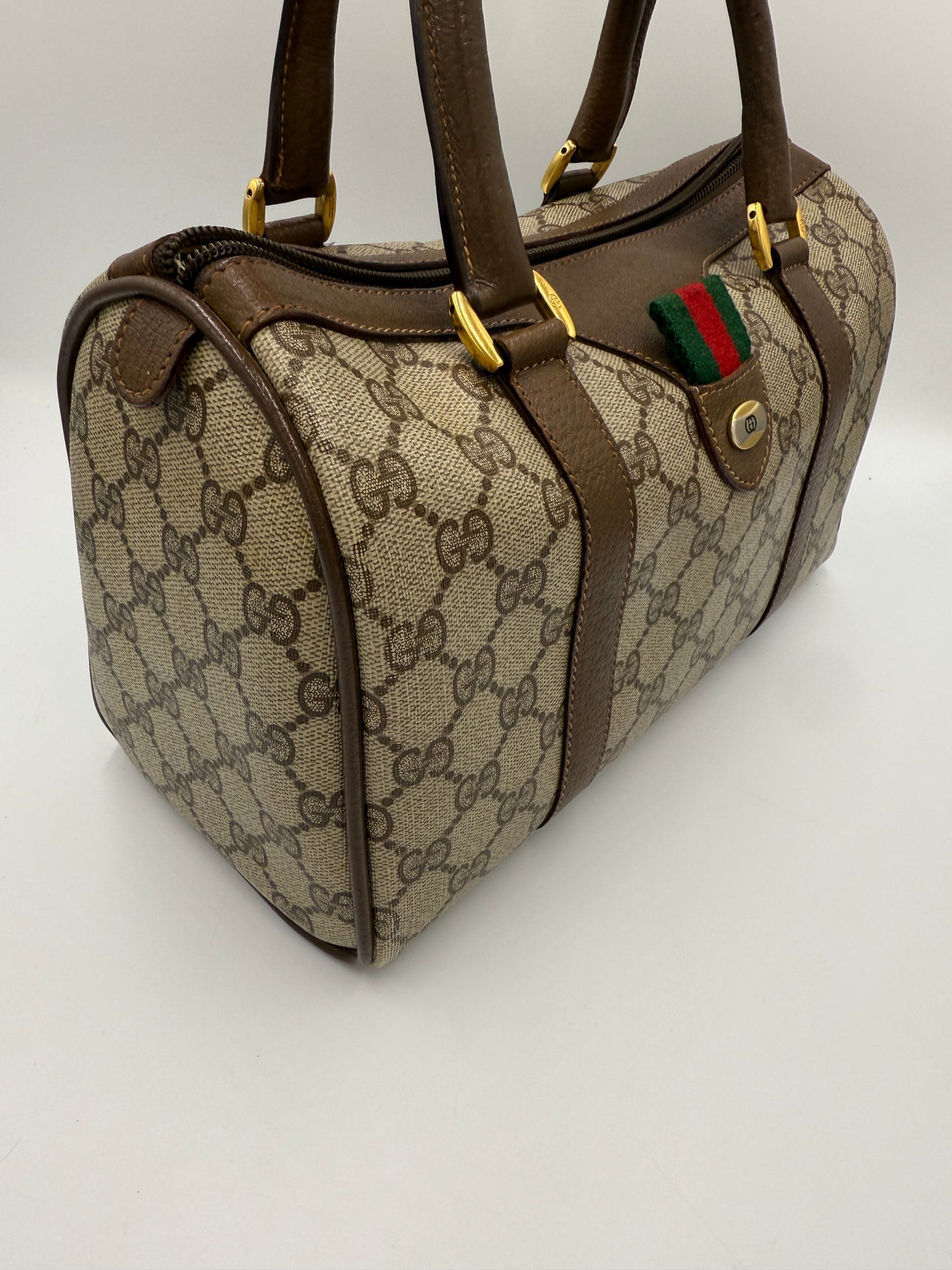 Gucci Supreme Coated Canvas Mini Boston Bag 26 cm
