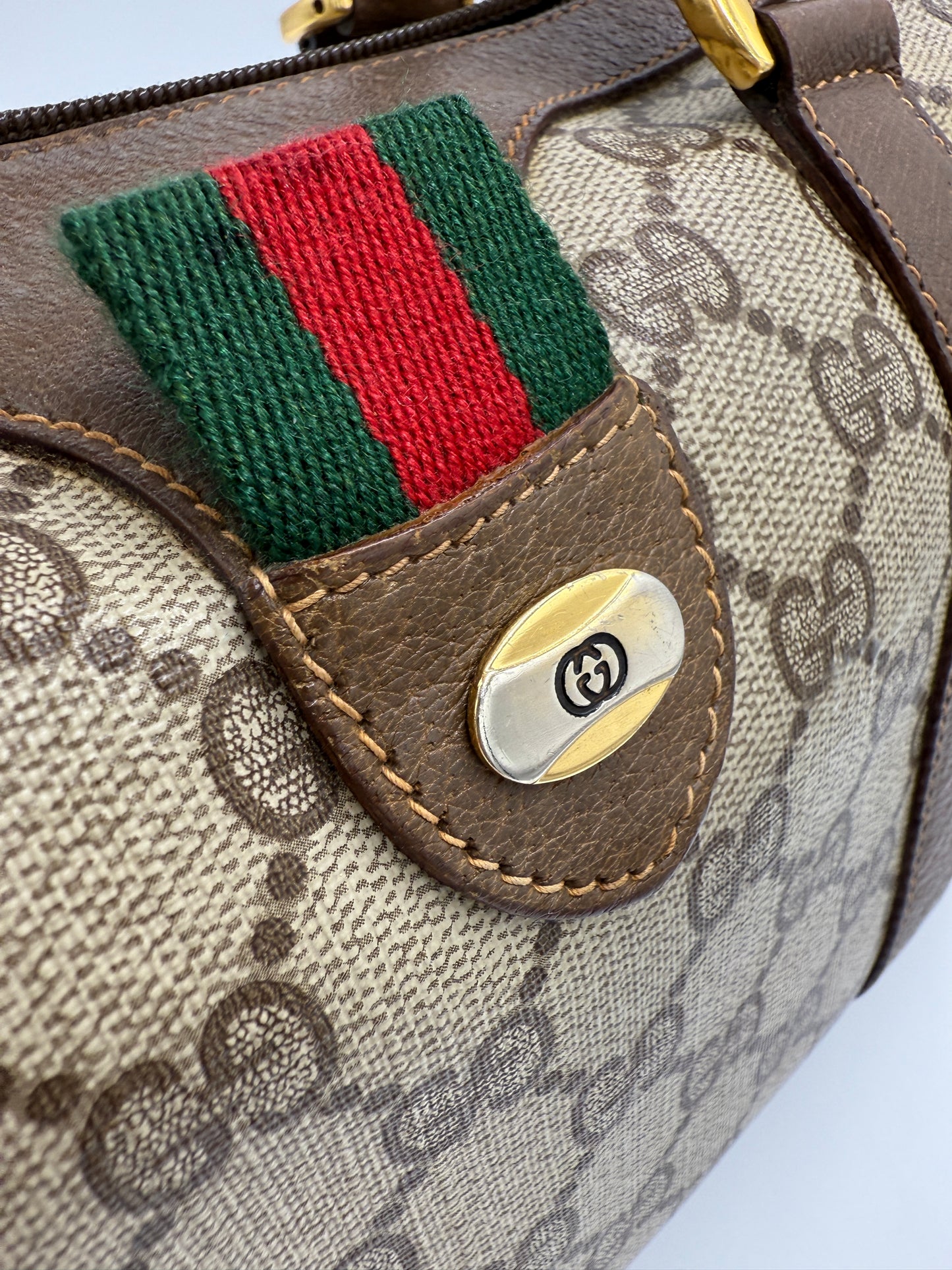 Gucci Supreme Coated Canvas Mini Boston Bag 26 cm