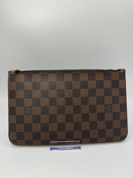Louis Vuitton Damier Ebene Coated Canvas Neverfull Pouch Medium SF0176