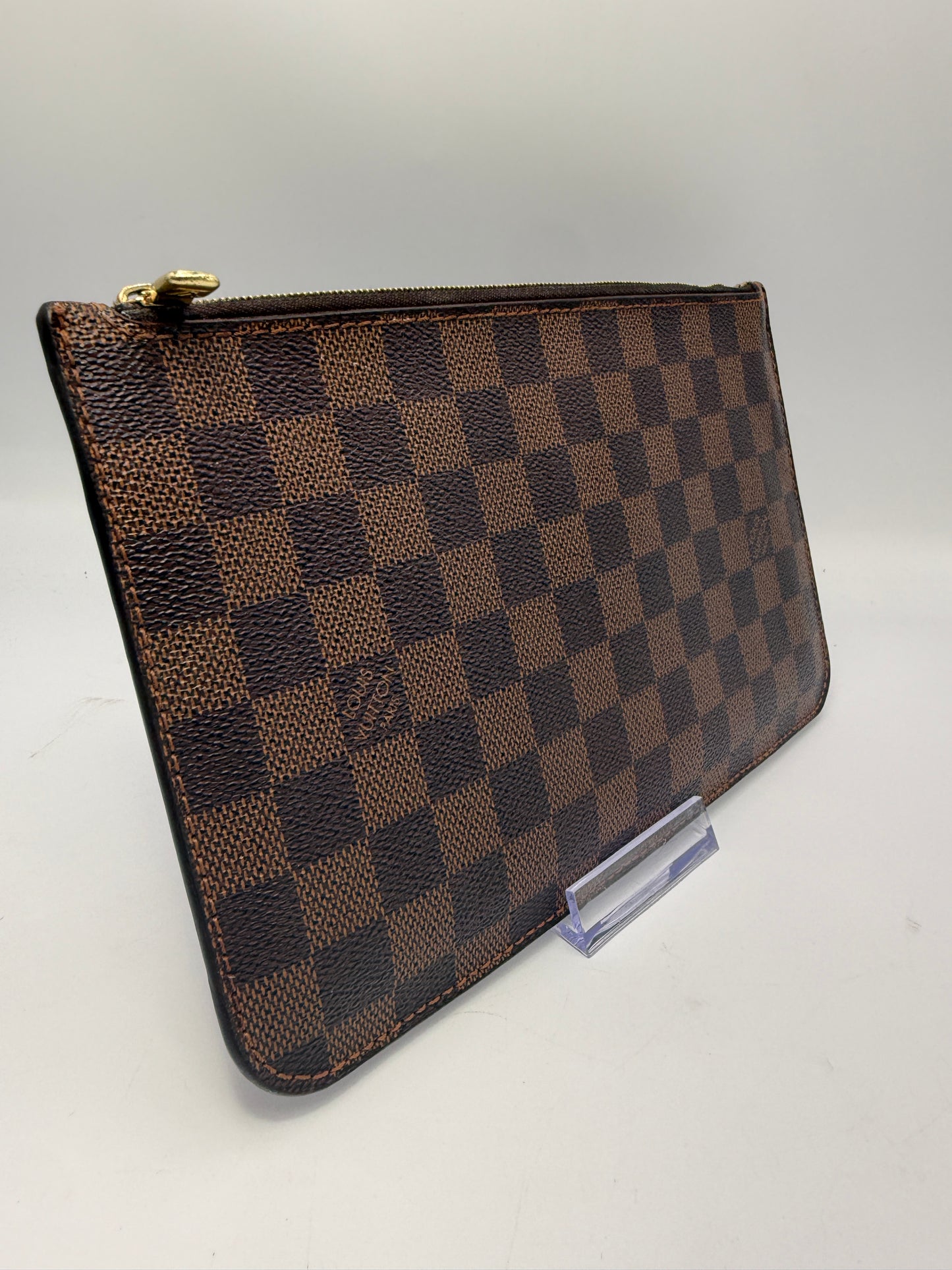 Louis Vuitton Damier Ebene Coated Canvas Neverfull Pouch Medium SF0176