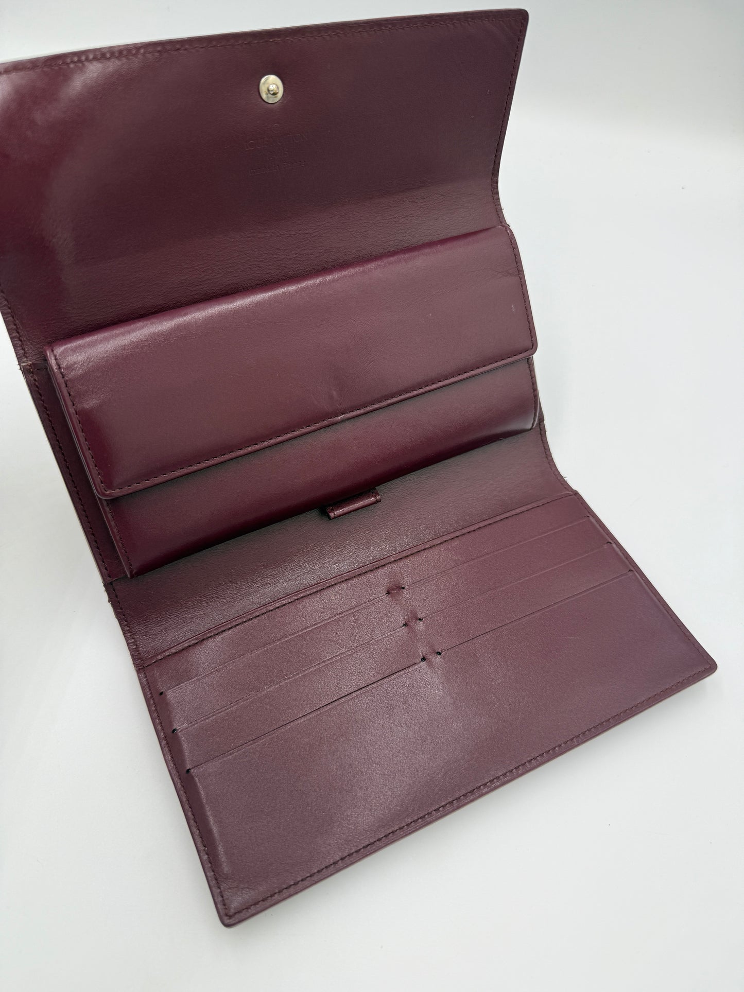 Louis Vuitton Purple Mat Vernis Pochette and Wallet Bundle